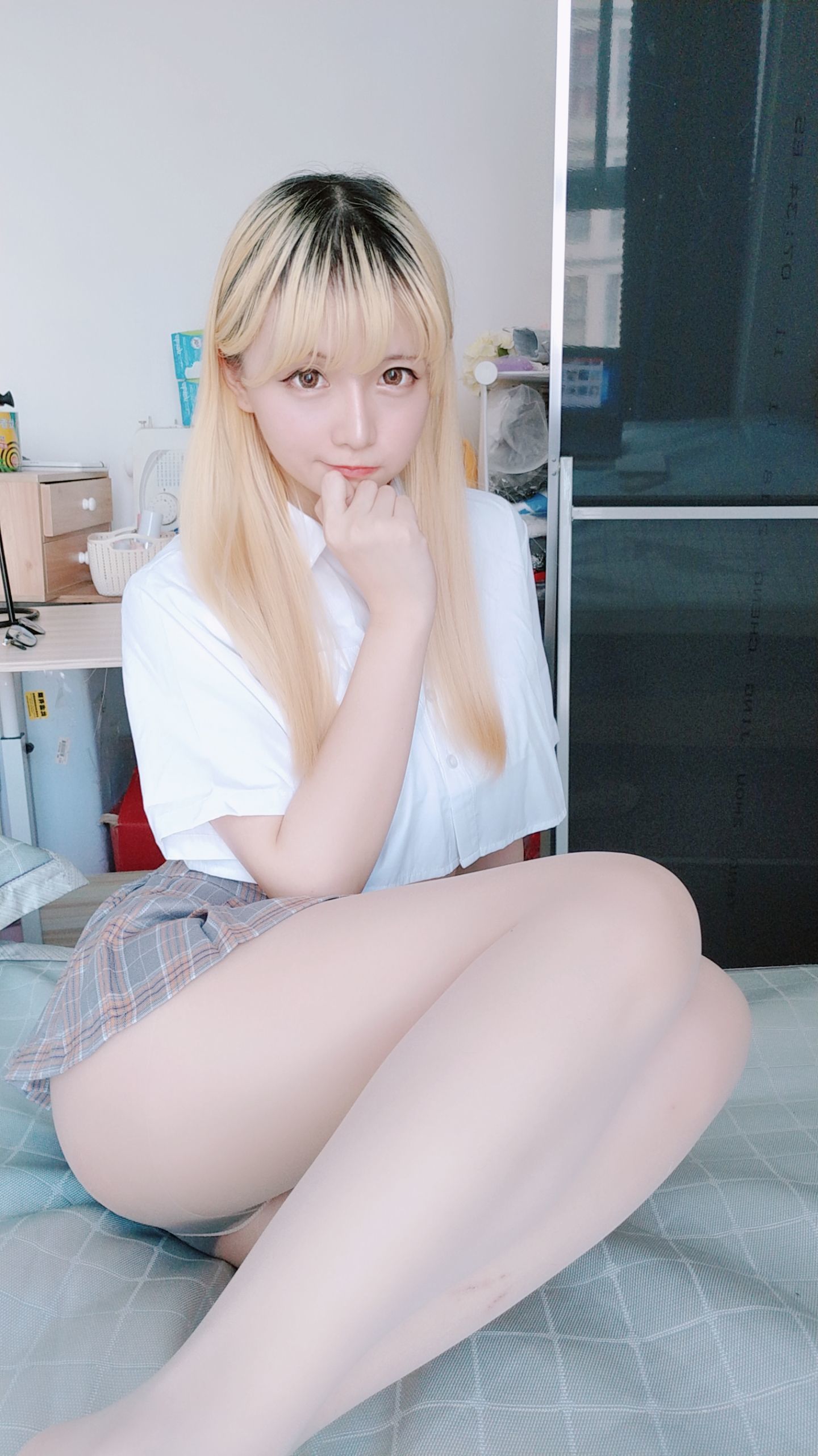  belle ta Cosplay] Tinh Chi Chi - Váy ngắn đồng phục