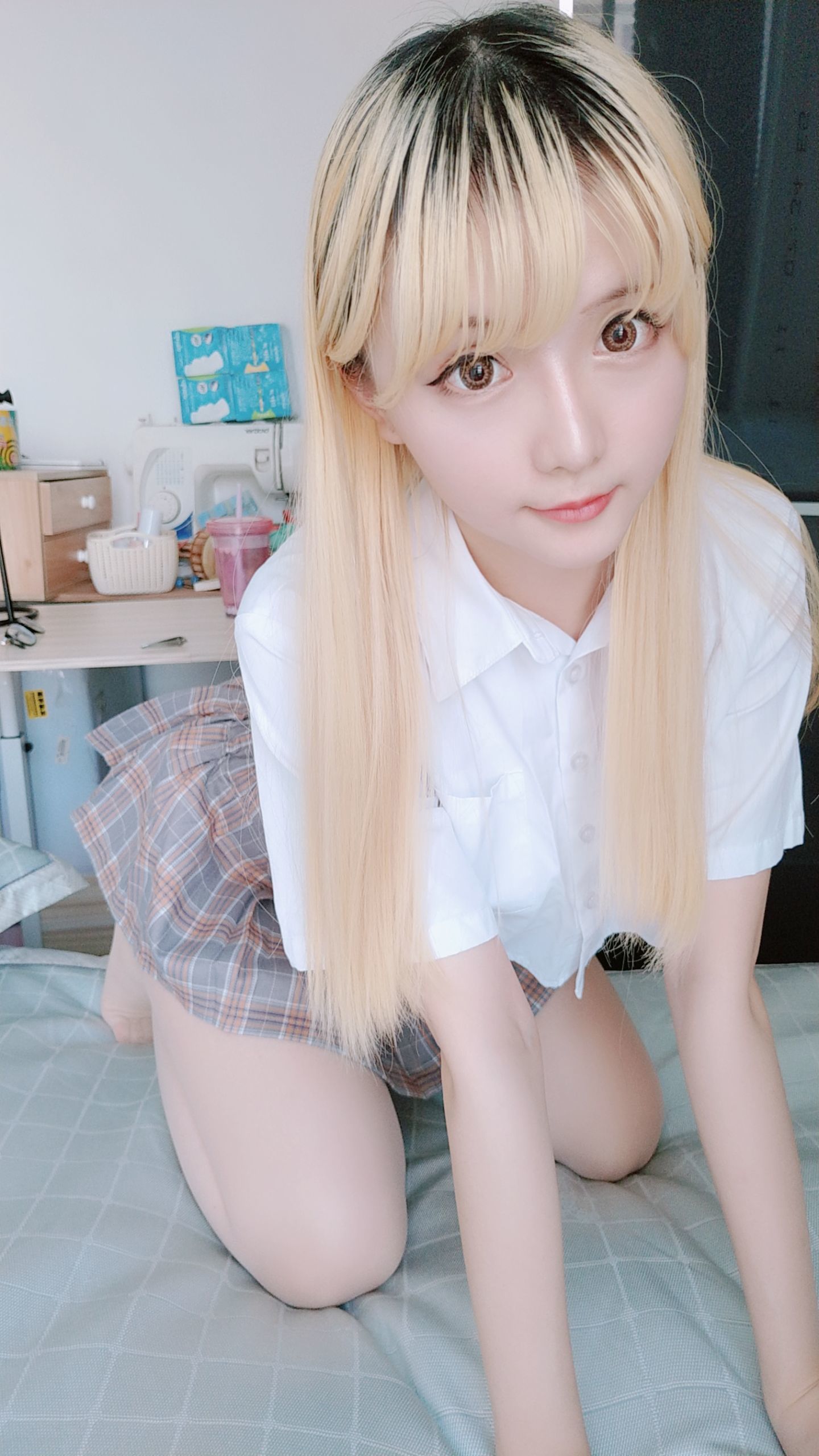  belle ta Cosplay] Tinh Chi Chi - Váy ngắn đồng phục