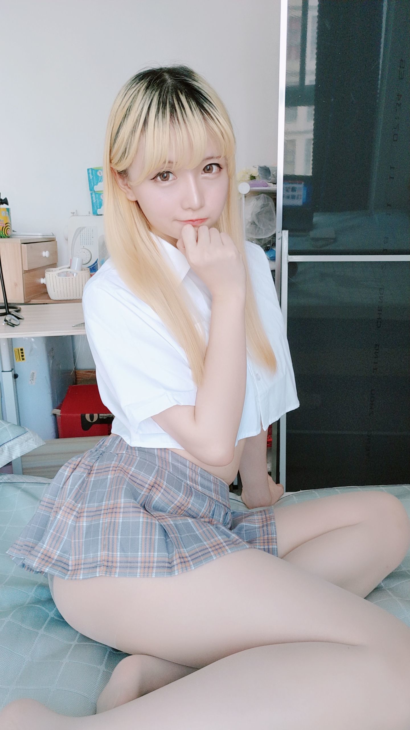  belle ta Cosplay] Tinh Chi Chi - Váy ngắn đồng phục
