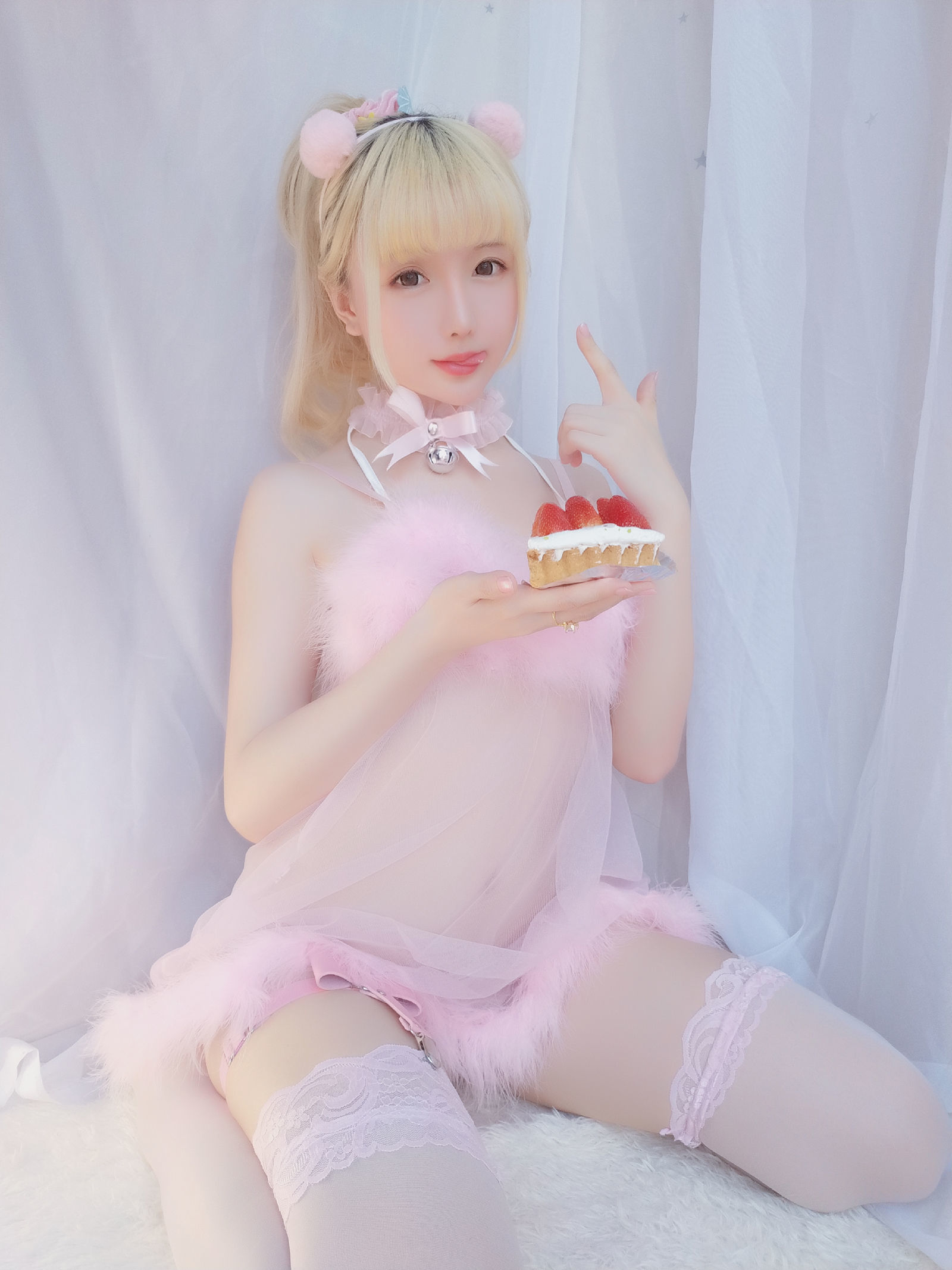 롤리타 COS] 성지 치치 VOL.09 딸기 잠옷 세트