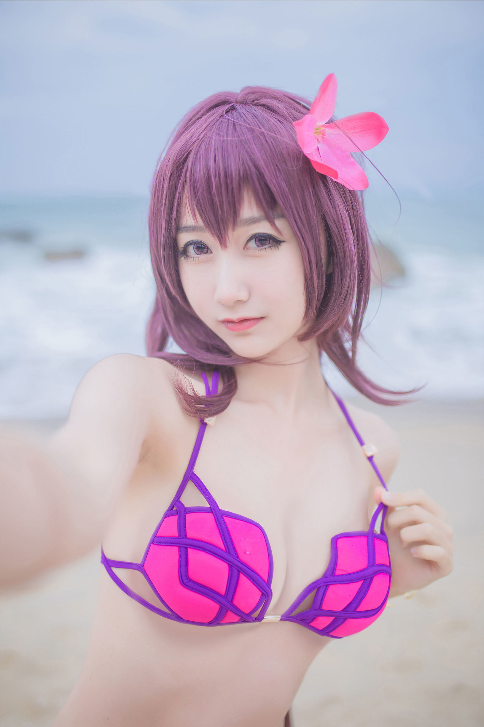 Cosplay  belle ] Mộc Miên Miên OwO - Bãi biển Scáthach