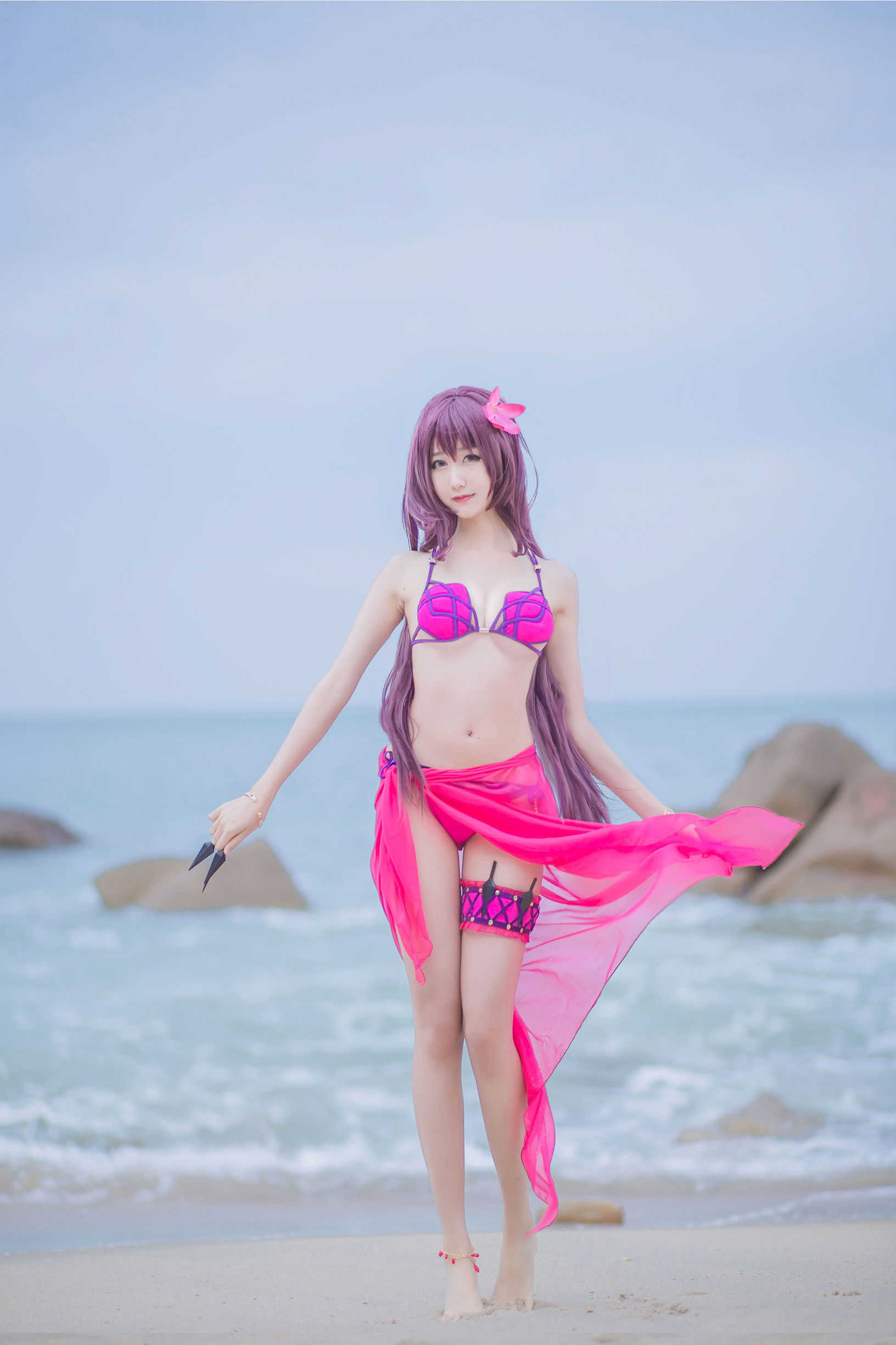 Cosplay  belle ] Mộc Miên Miên OwO - Bãi biển Scáthach