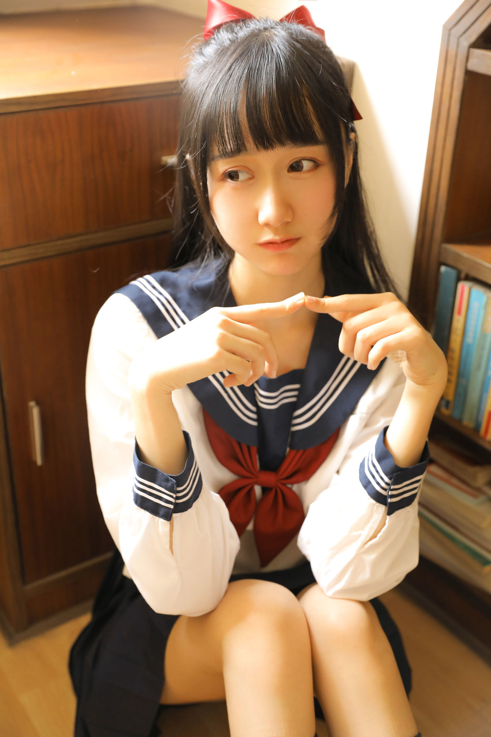 蘿莉COS] 木綿綿OwO - 綿相隨 JK水手服