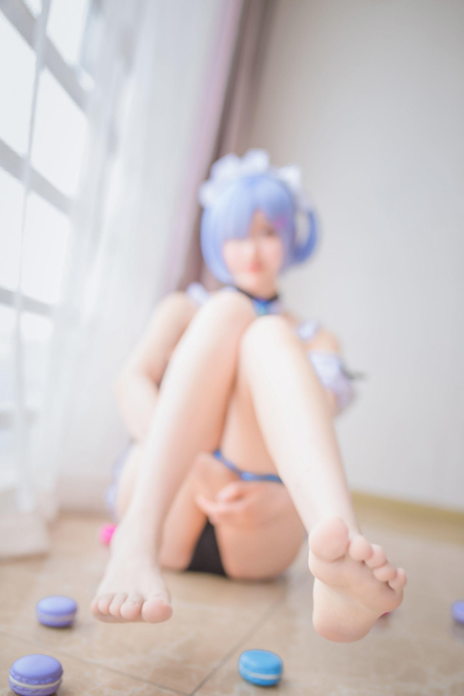  belle ta Cosplay] Mu Mianmian OwO - Rem Swimsuit + Bunny Girl