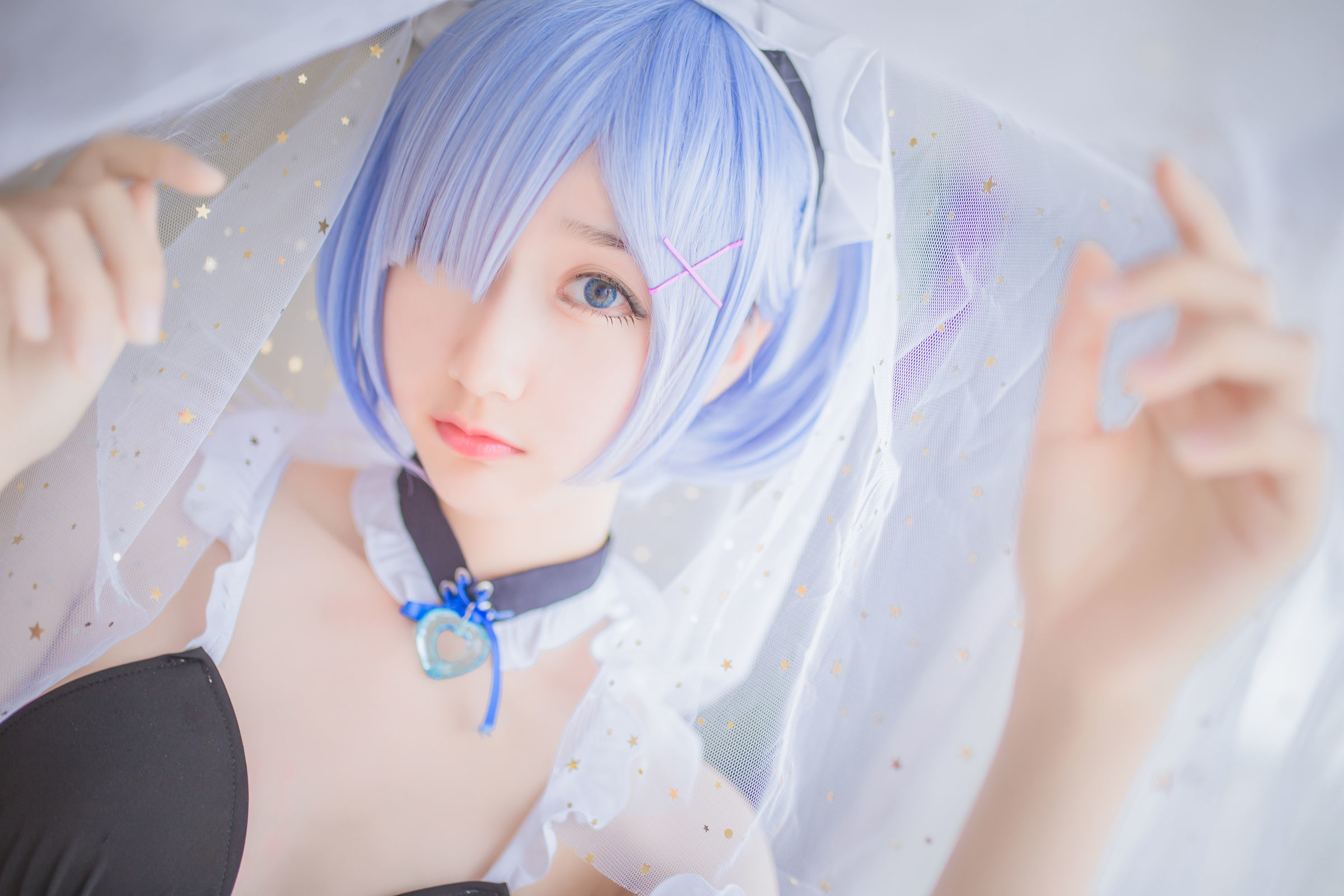  belle ta Cosplay] Mu Mianmian OwO - Rem Swimsuit + Bunny Girl
