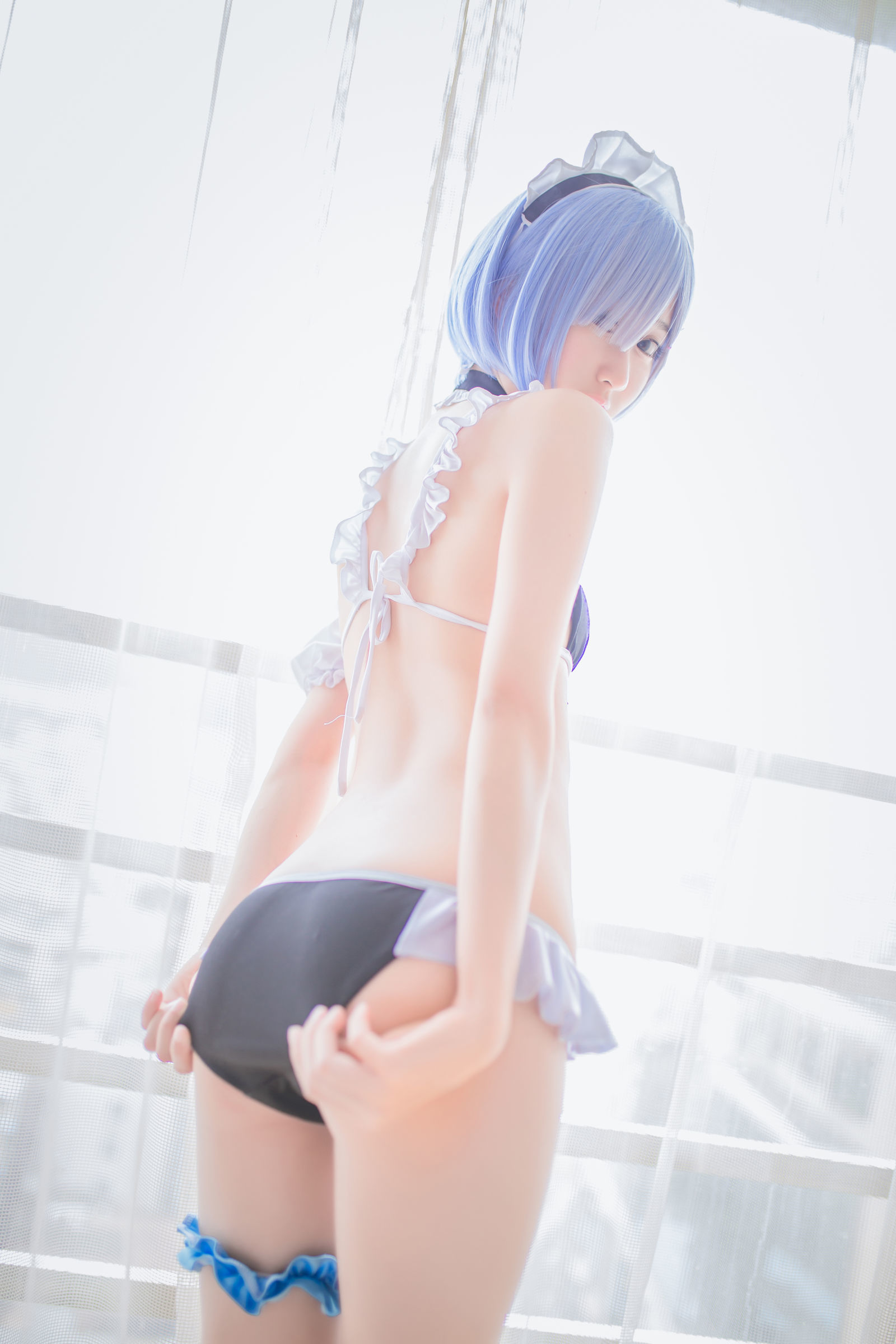  belle ta Cosplay] Mộc Miên Miên OwO - Rem đồ bơi + Bunny Girl