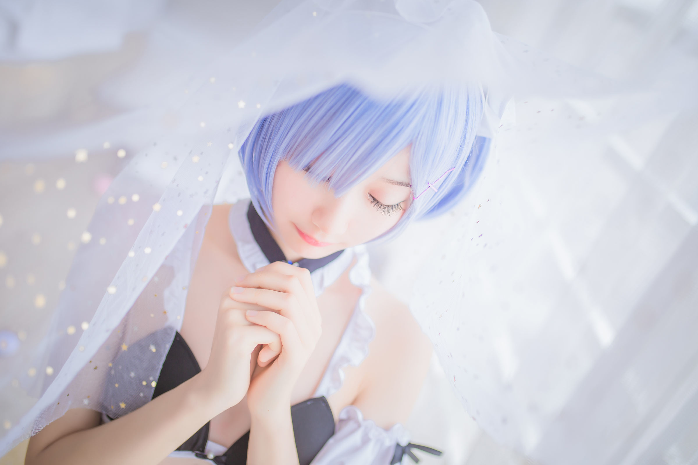  belle ta Cosplay] Mu Mianmian OwO - Rem Swimsuit + Bunny Girl