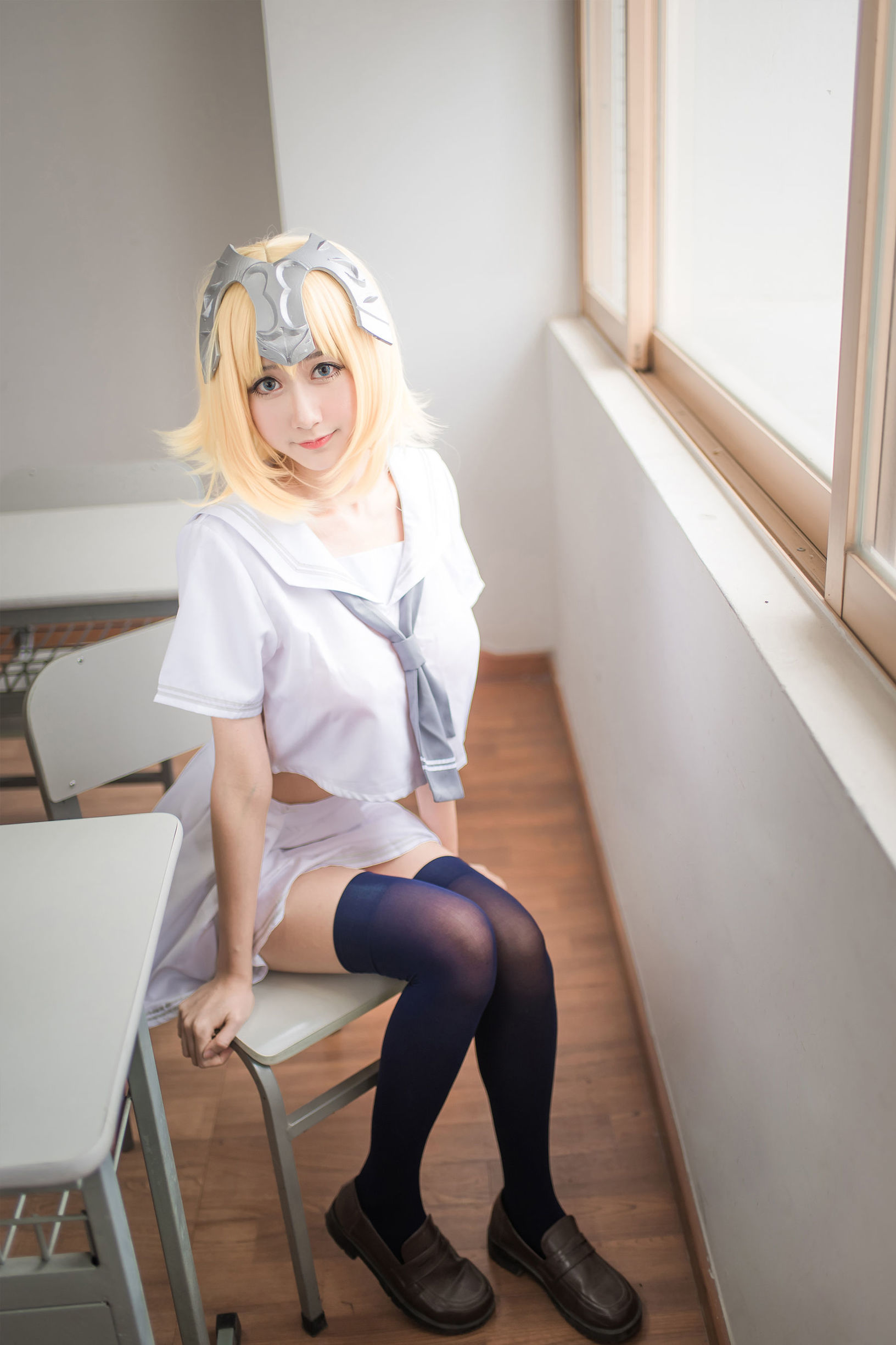  belle ta Cosplay] Mu Mian Mian OwO - Joan of Arc (White)