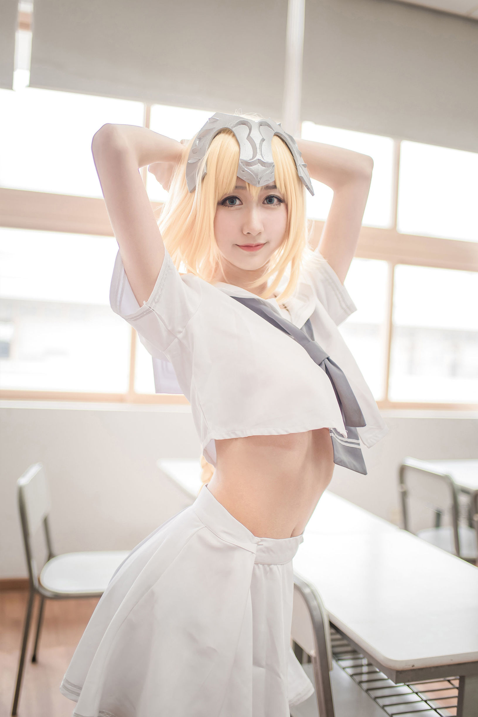  belle ta Cosplay] Mu Mian Mian OwO - Joan of Arc (White)