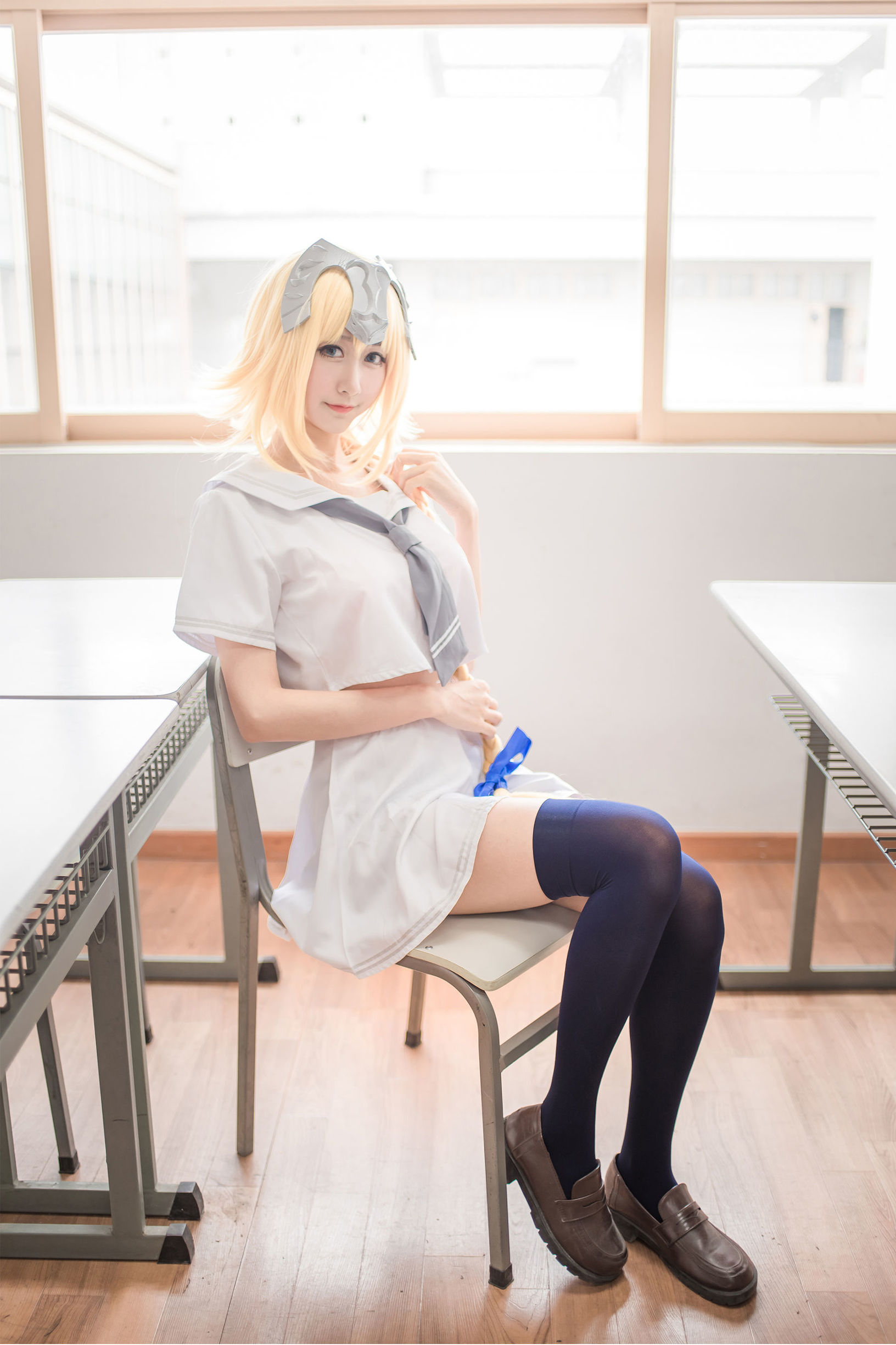  belle ta Cosplay] Mu Mian Mian OwO - Joan of Arc (White)