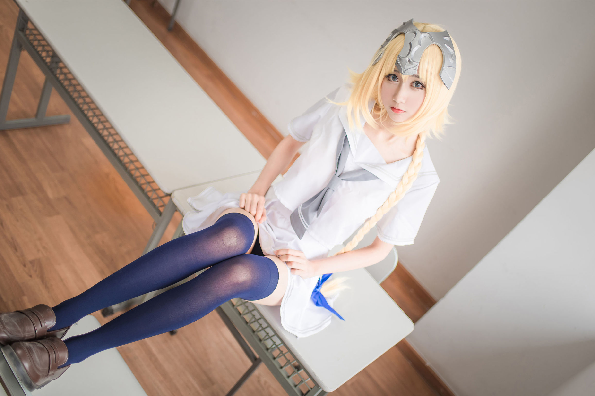  belle ta Cosplay] Mu Mian Mian OwO - Joan of Arc (White)