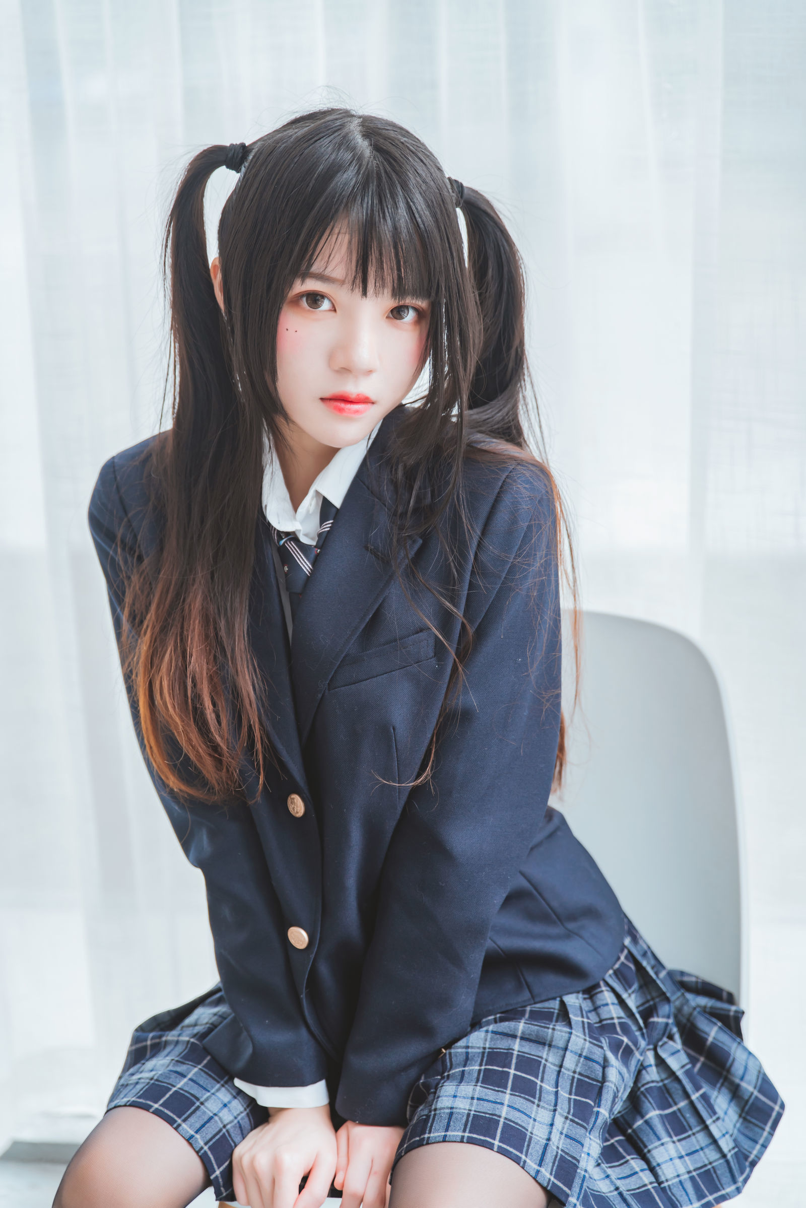  belle ta COS] Anh Đào Meo - Trang phục đồng phục mùa đông tơ lụa