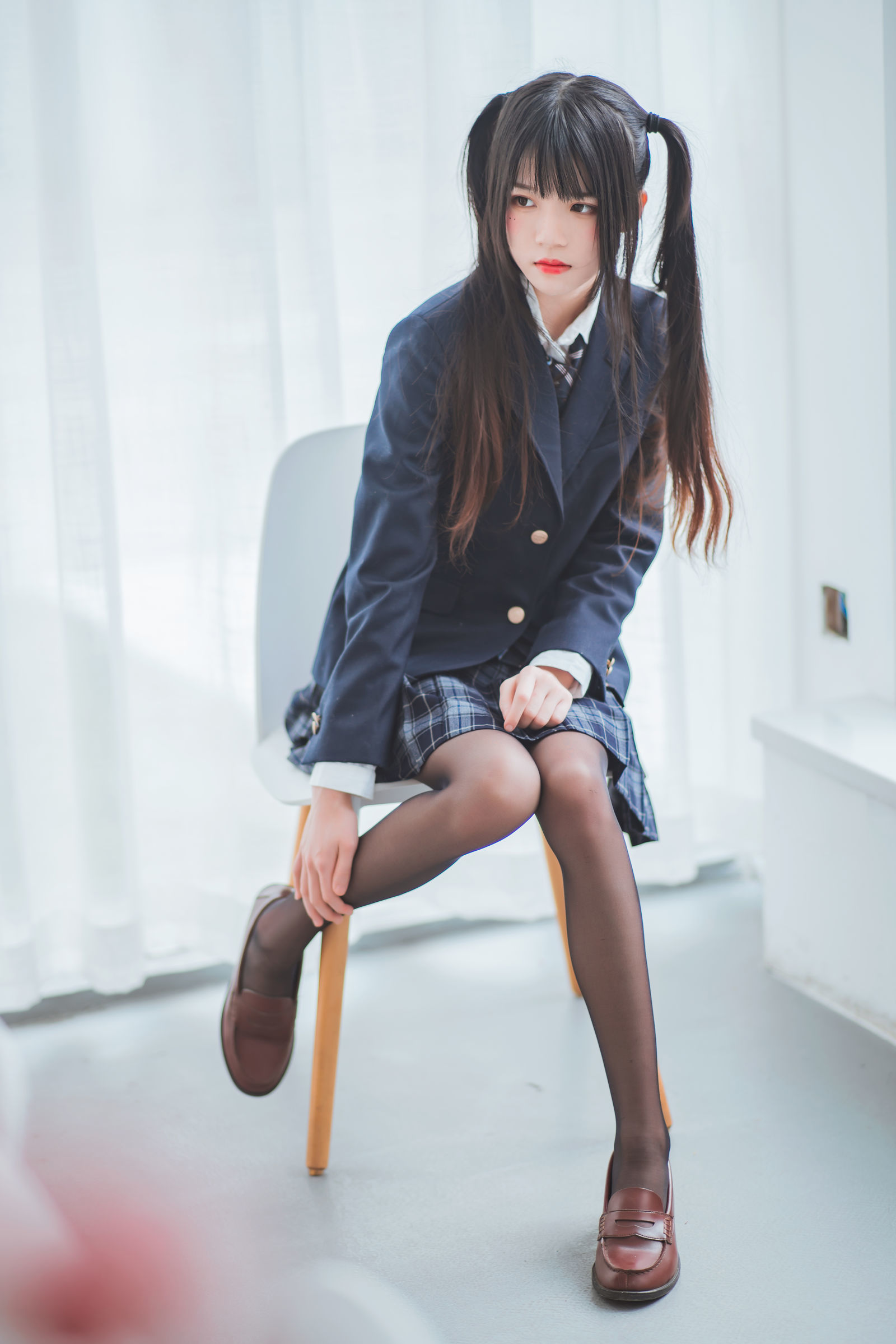  belle ta COS] Anh Đào Meo - Trang phục đồng phục mùa đông tơ lụa