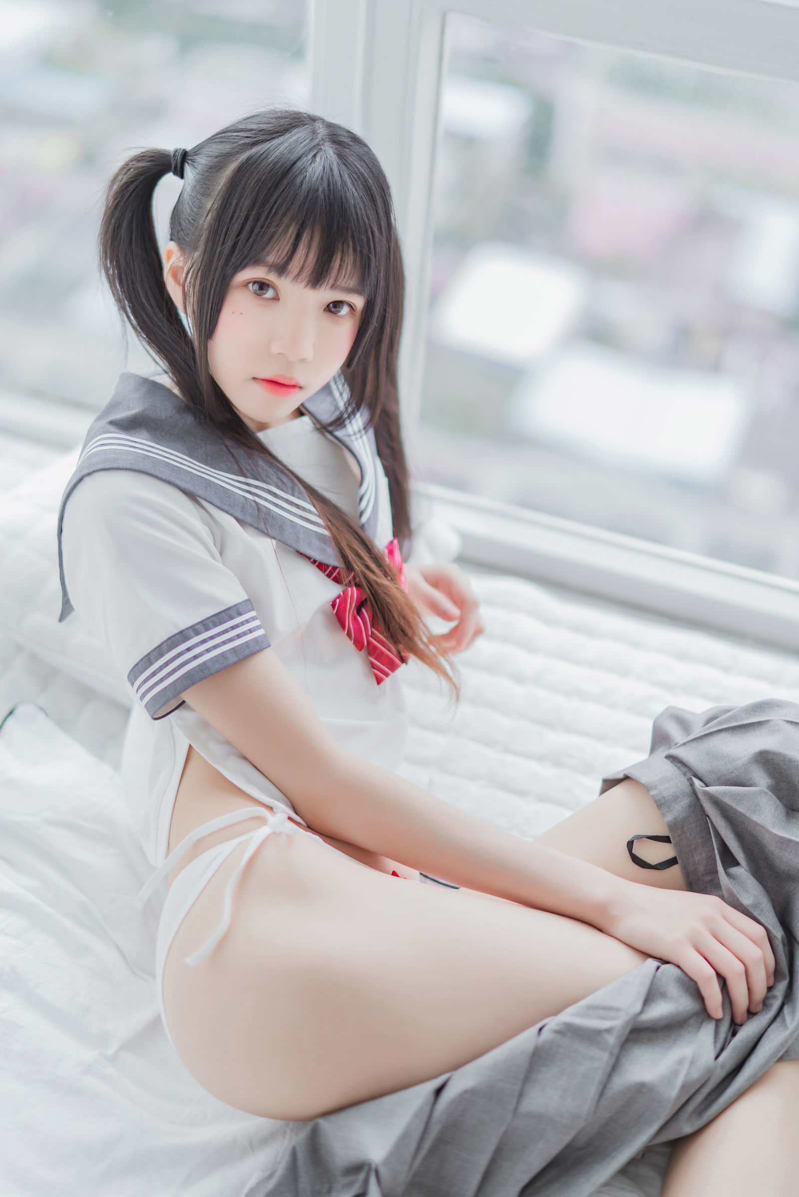 ロリータコスプレ] 桜桃喵 - ハート形のパンティー