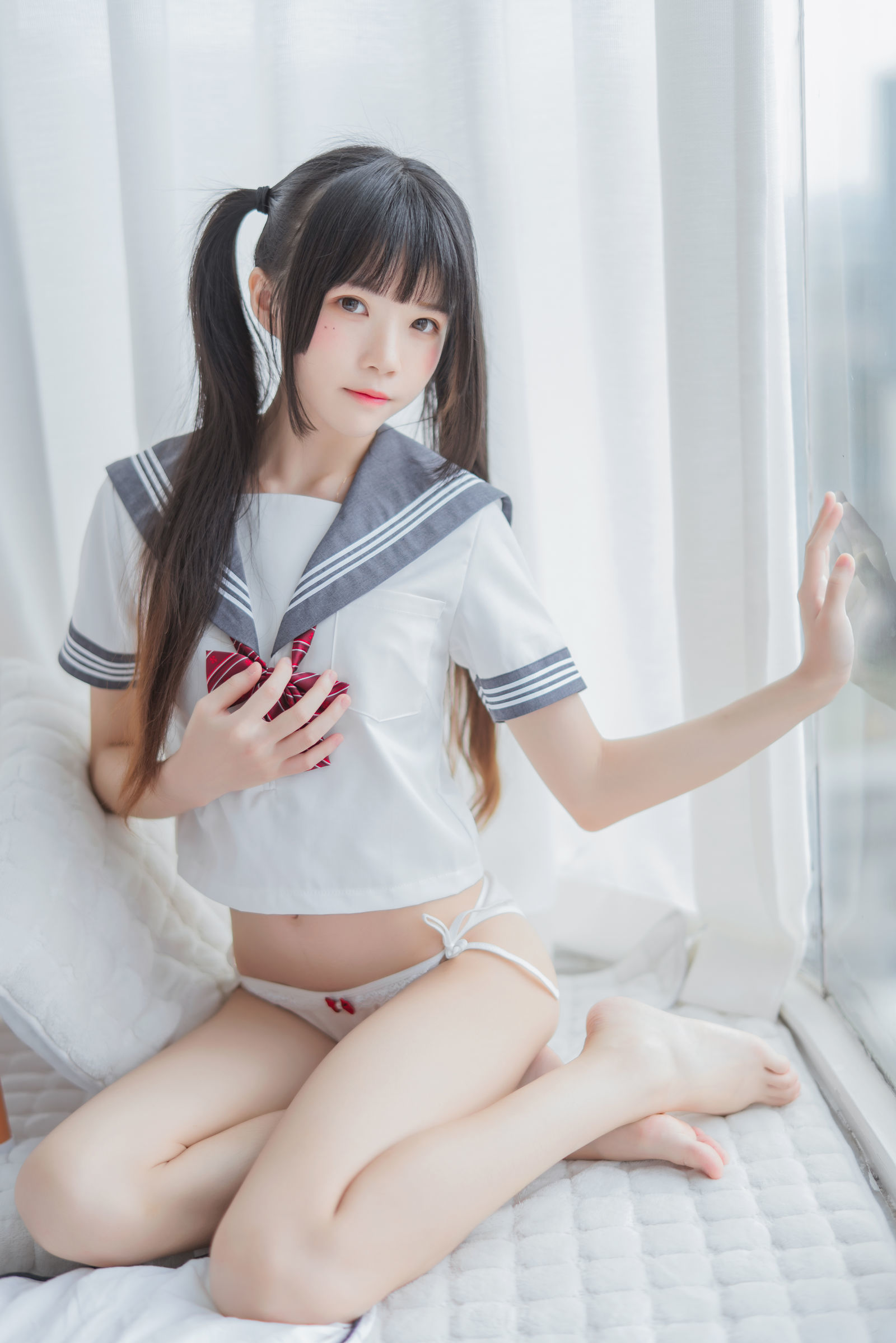 ロリータコスプレ] 桜桃喵 - ハート形のパンティー