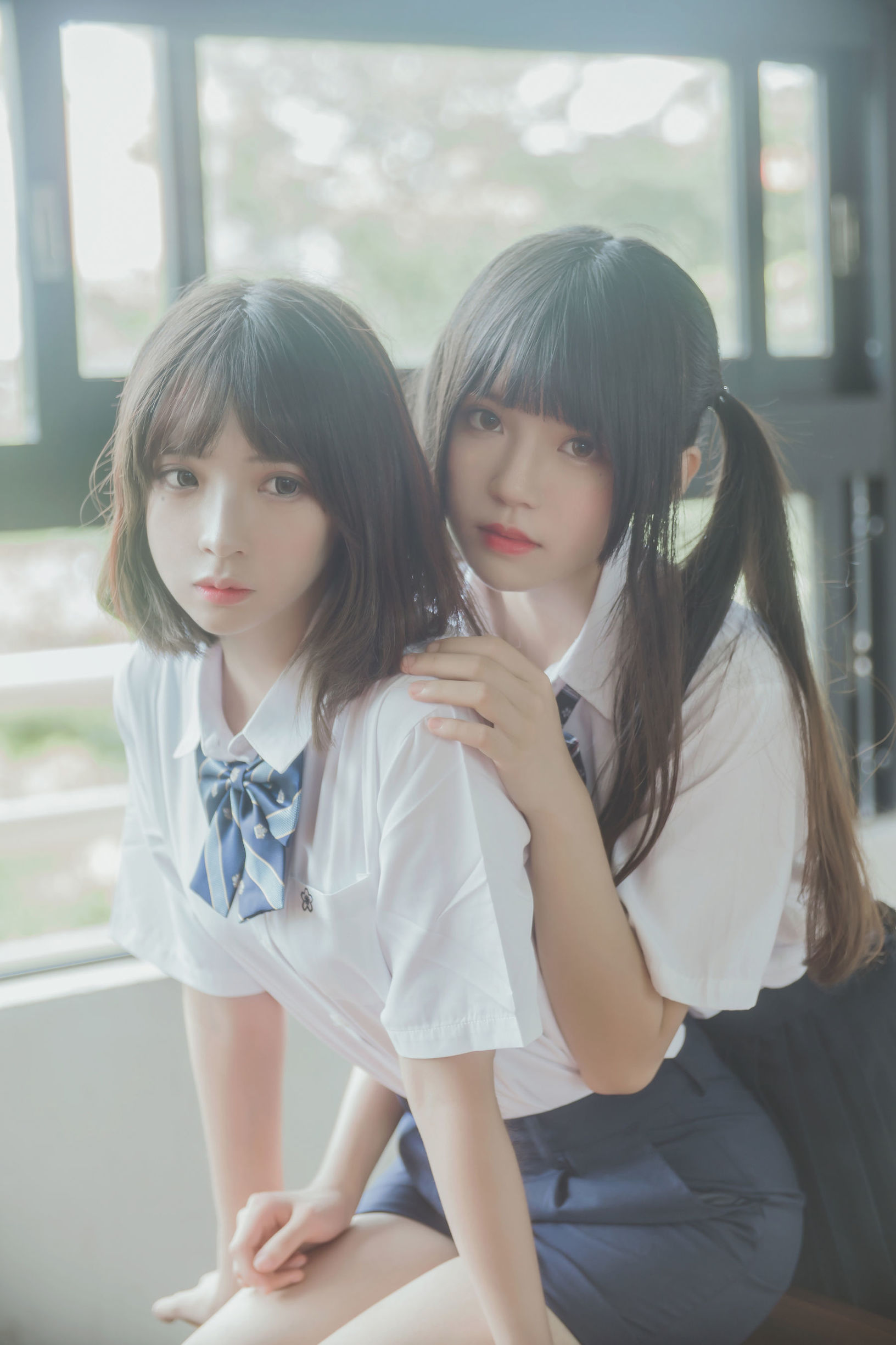 櫻桃喵與瘋貓ss JK百合 Cosplay