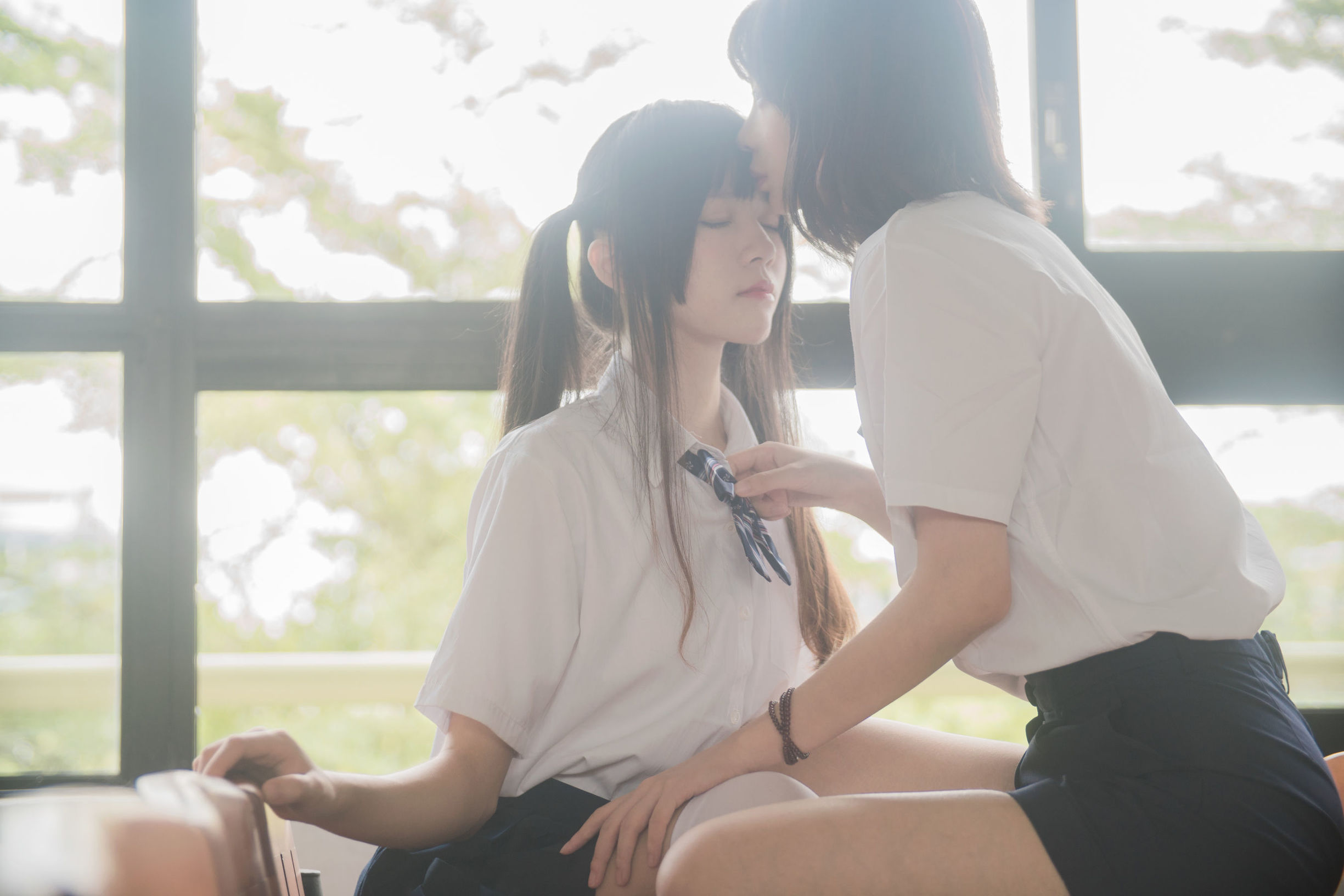 Sakura Tao Miao and Crazy Cat ss JK Yuri Cosplay