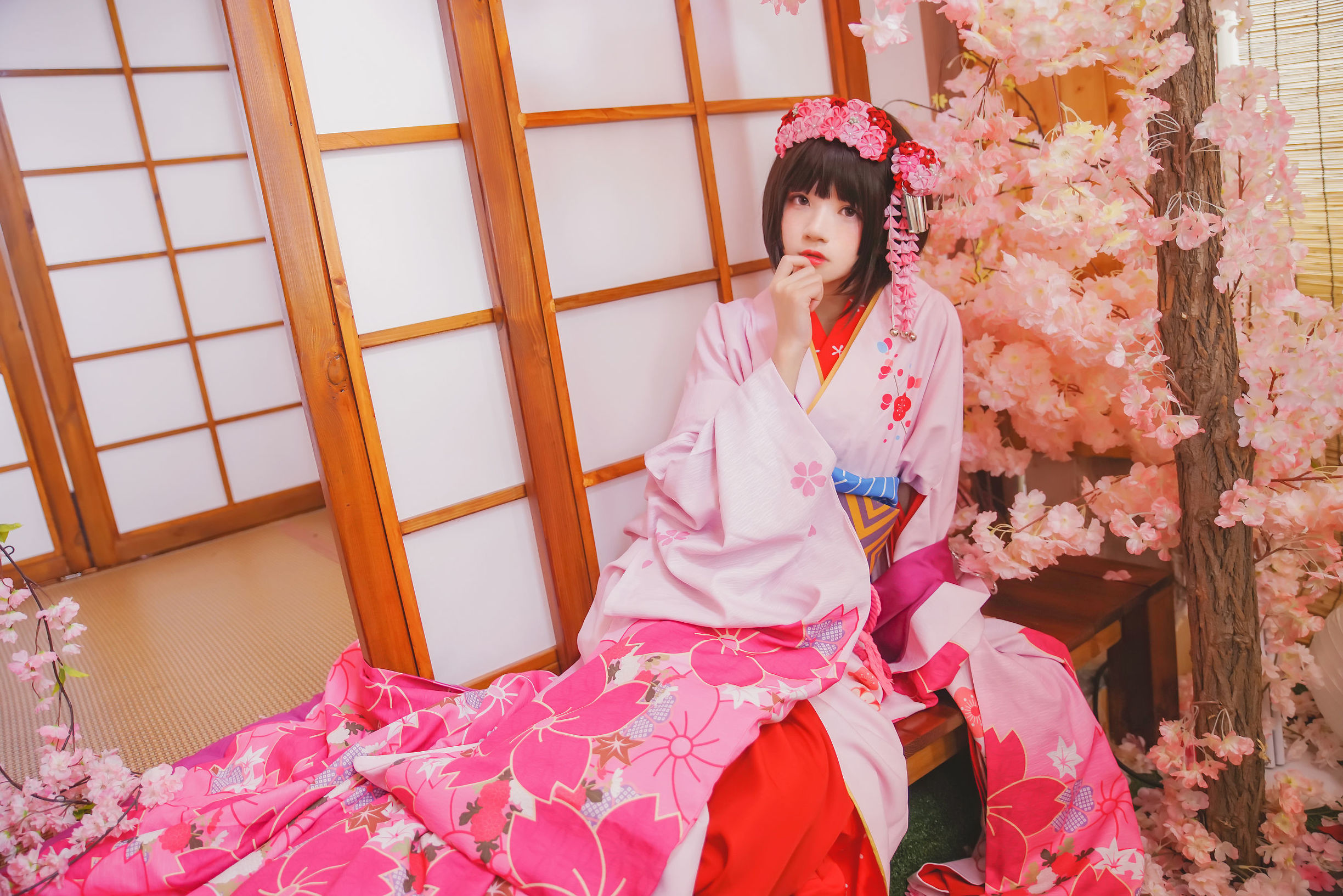  belle ta Cosplay] Sakurtao Miao "(Kato Megumi) Kimono