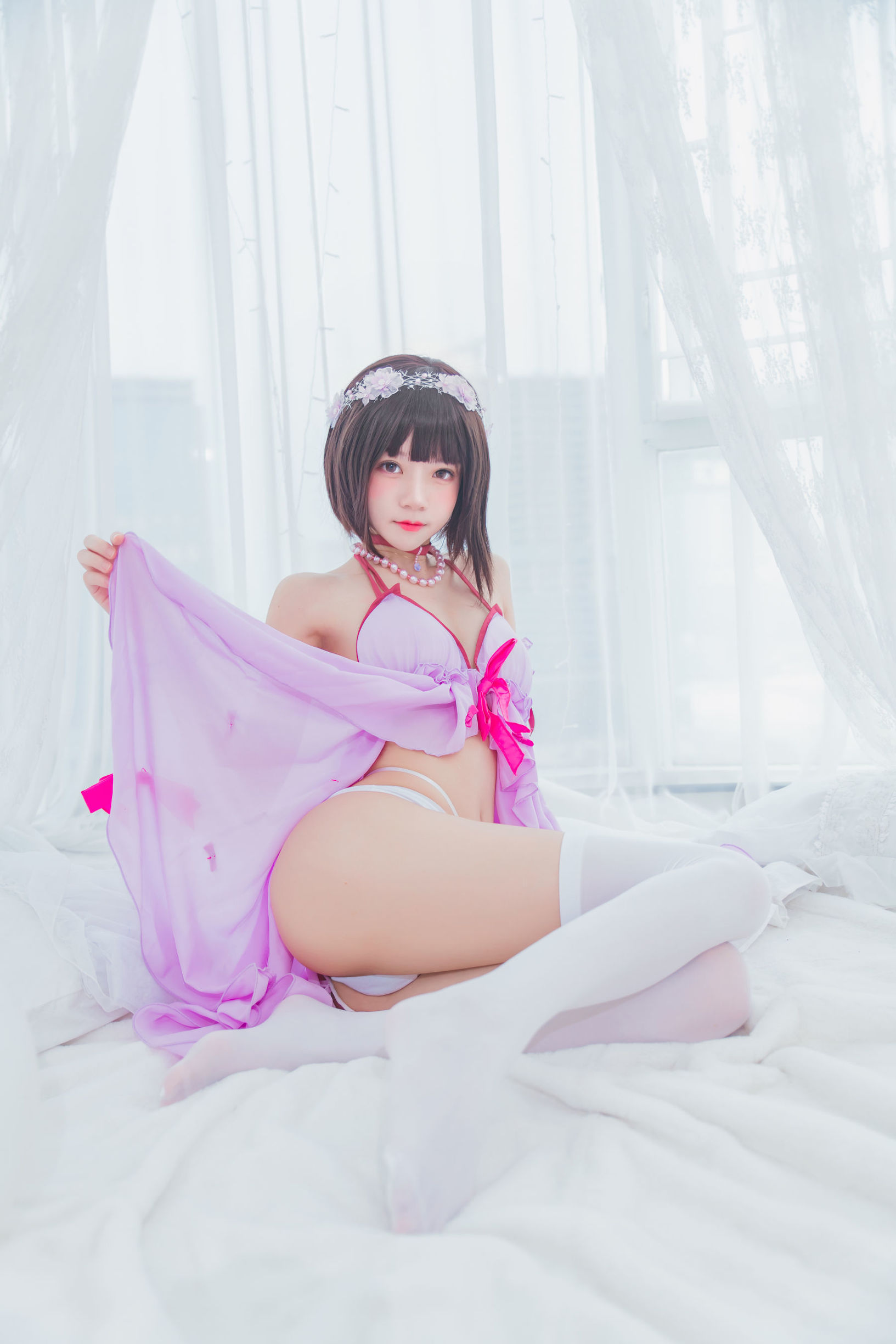蘿莉COS] 櫻桃喵《(加藤惠)小睡裙》