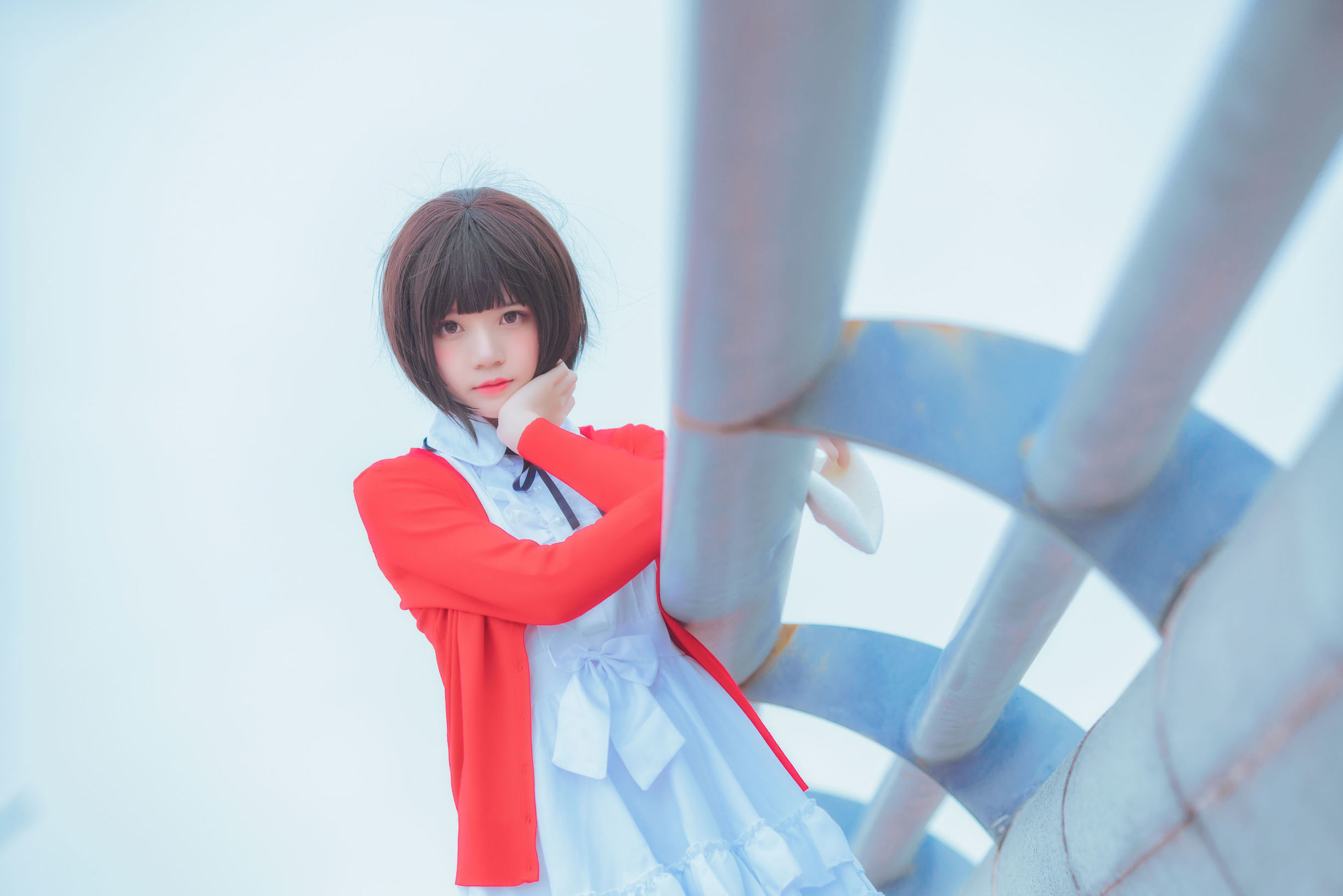  belle ta Cosplay] Sakura Đào Meo 《(Kato Megumi) Trang phục thường》