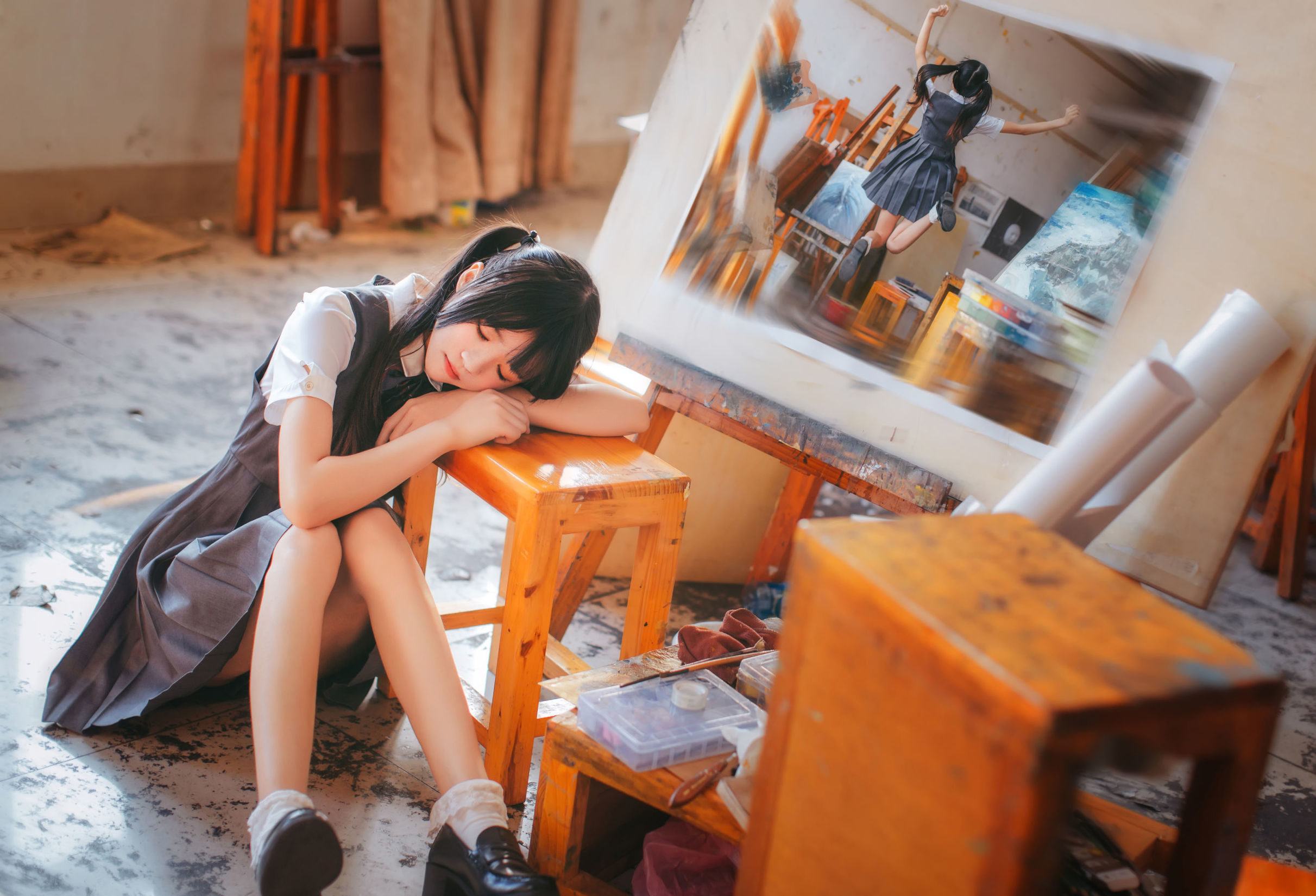  belle ta Cosplay] Sakura Tao Meow 'Art Studio Girl'
