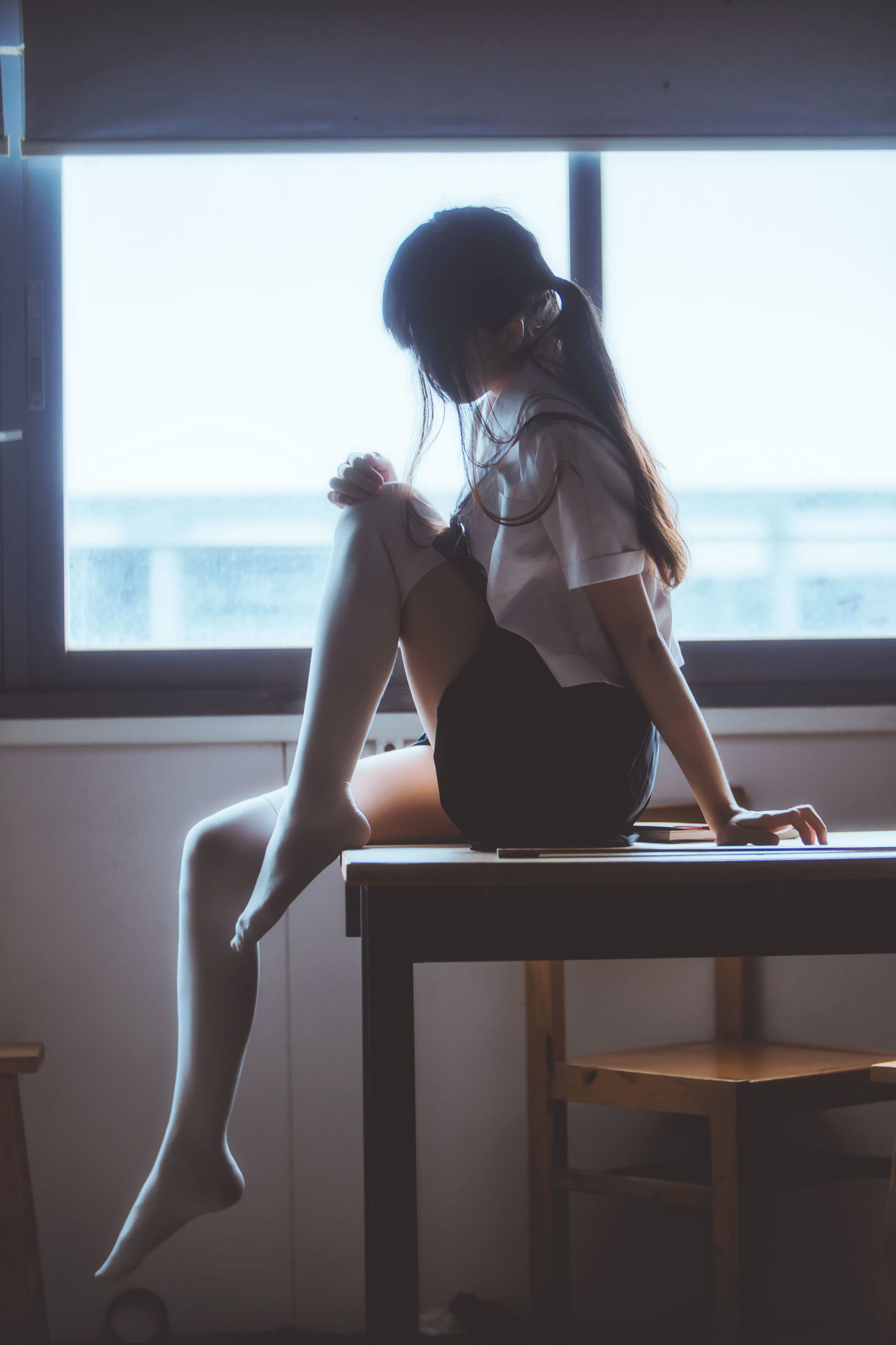 JKコスプレ 桜桃喵《蓝白水手服 ギャラリー