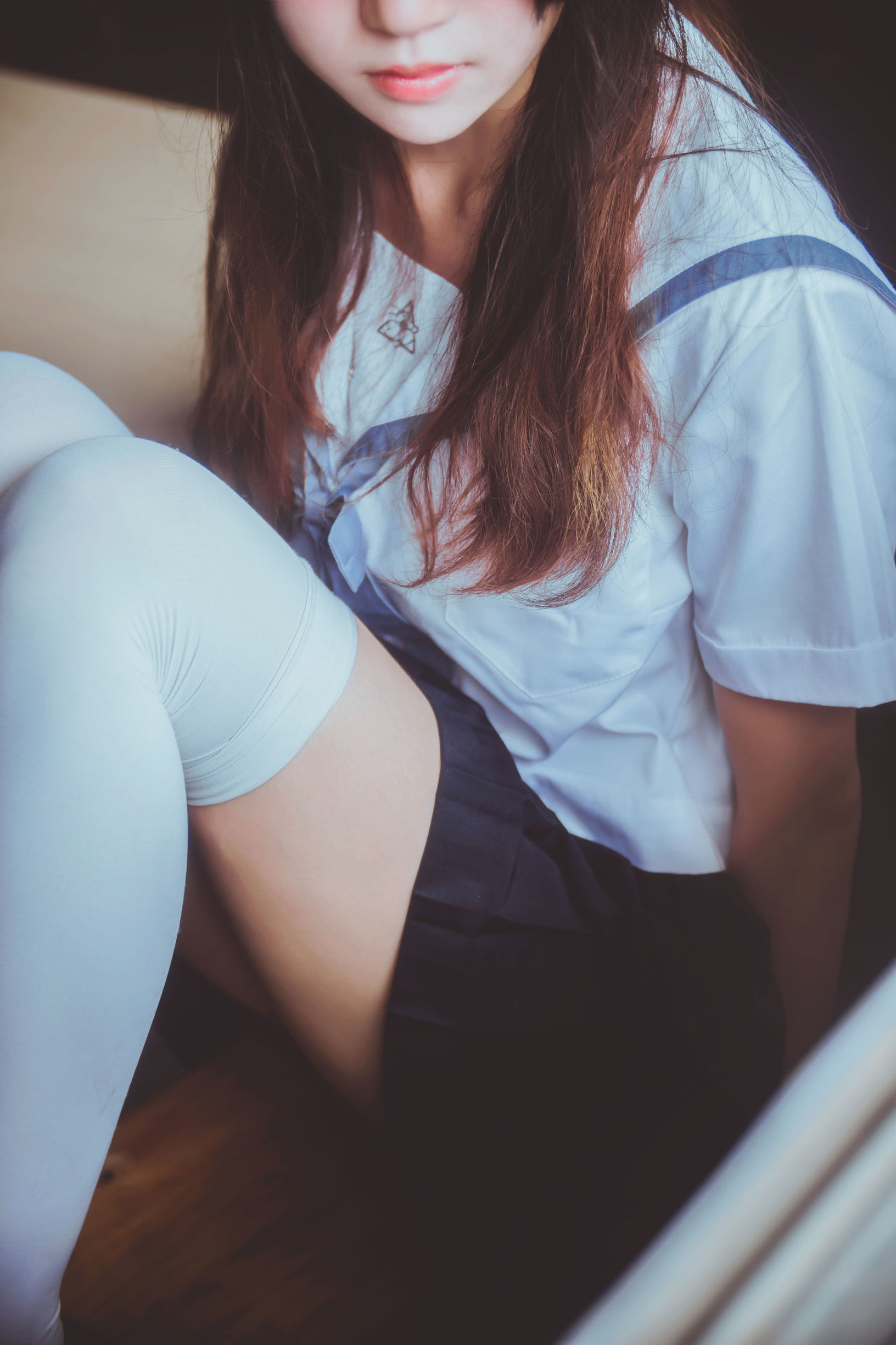 JK Cosplay 桜桃喵《蓝白水手服 Gallery