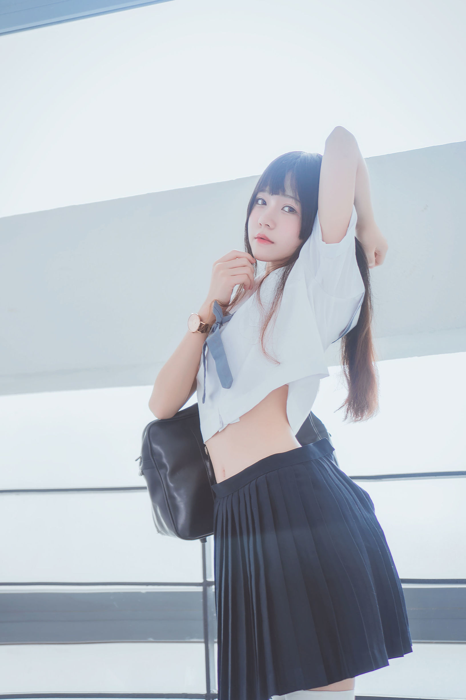 JKコスプレ 桜桃喵《蓝白水手服 ギャラリー