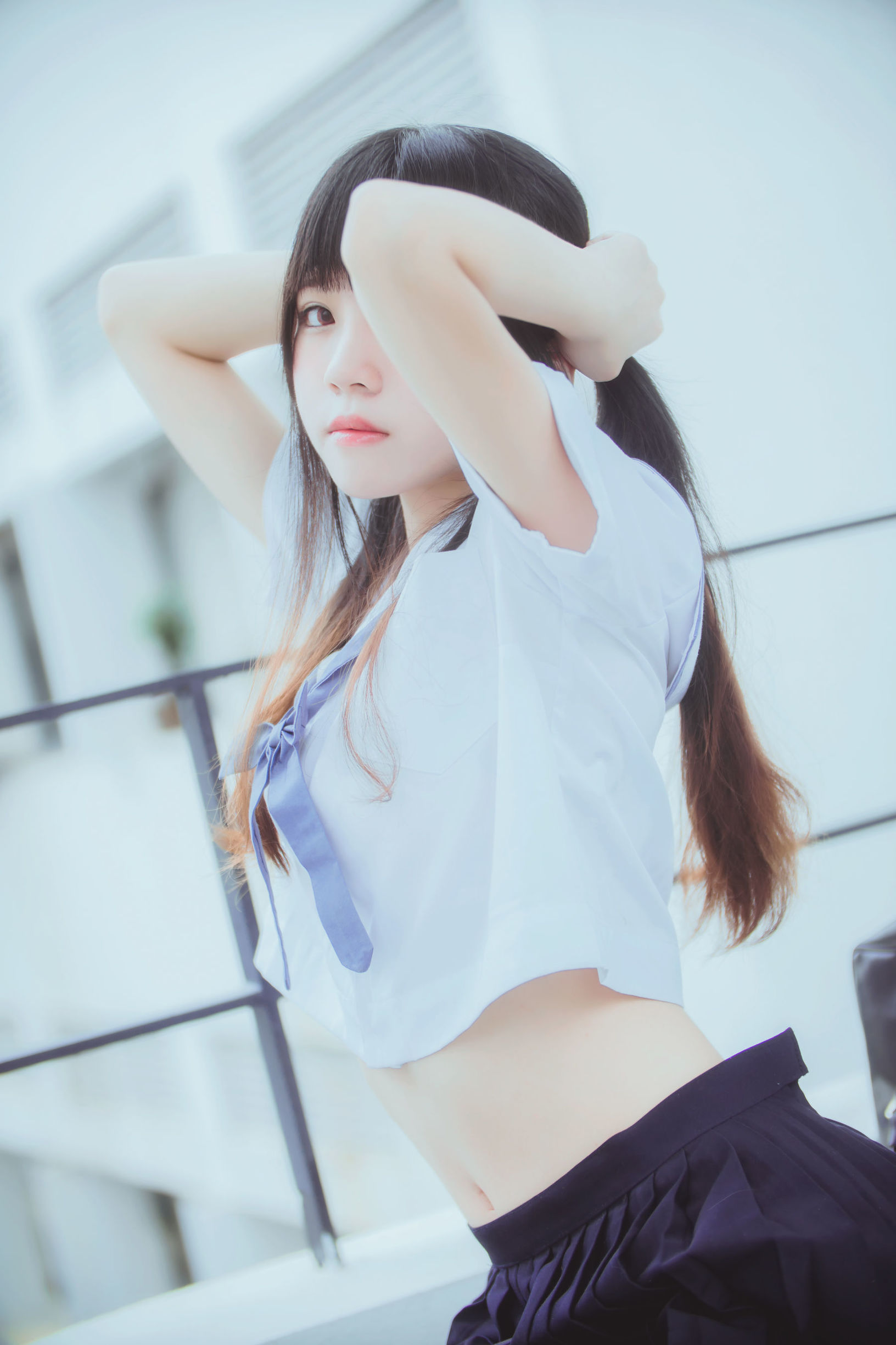JKコスプレ 桜桃喵《蓝白水手服 ギャラリー