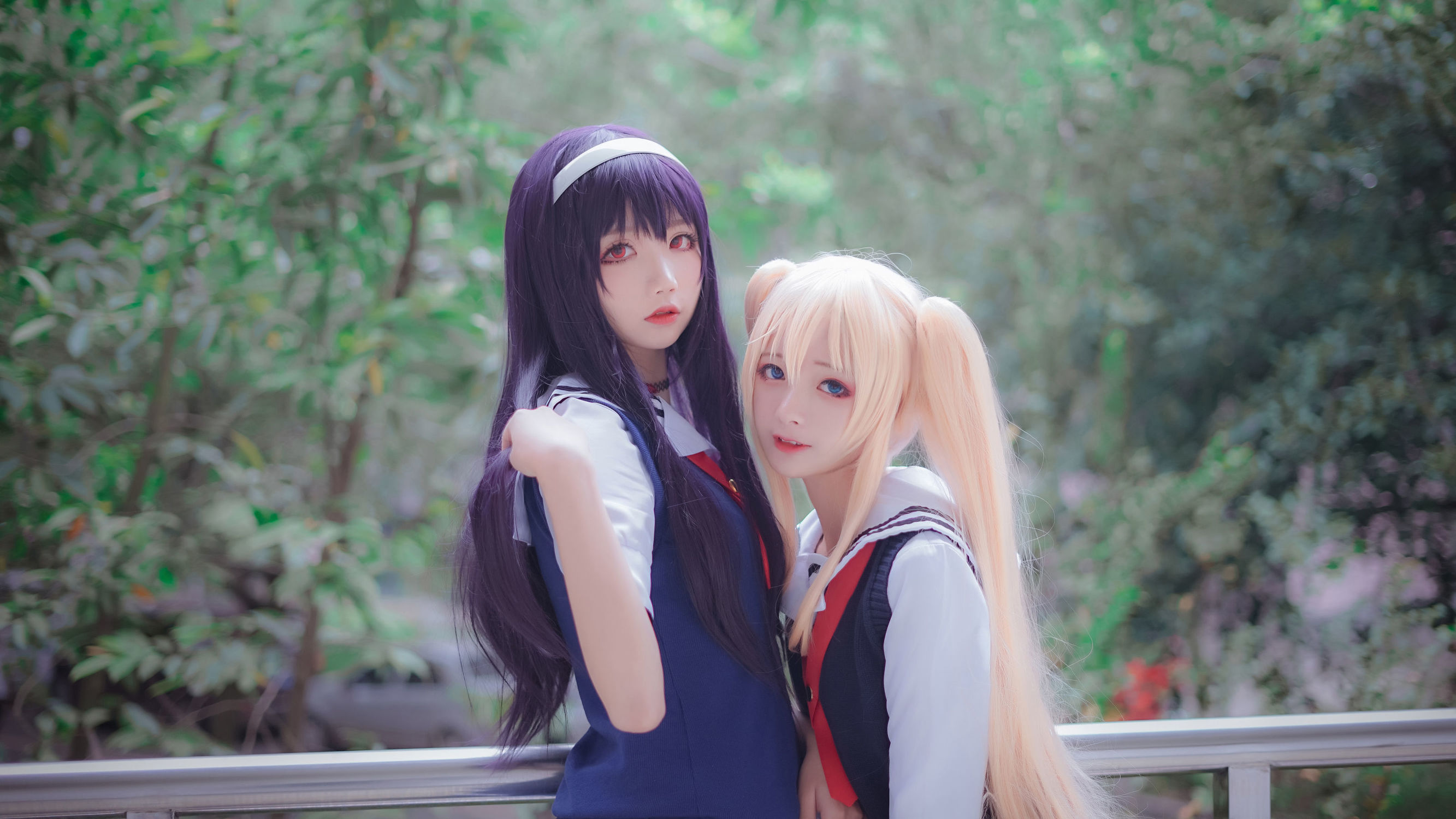  belle  COS] Pure Girl Wu Geng Bai Gui - Senpai School Uniform