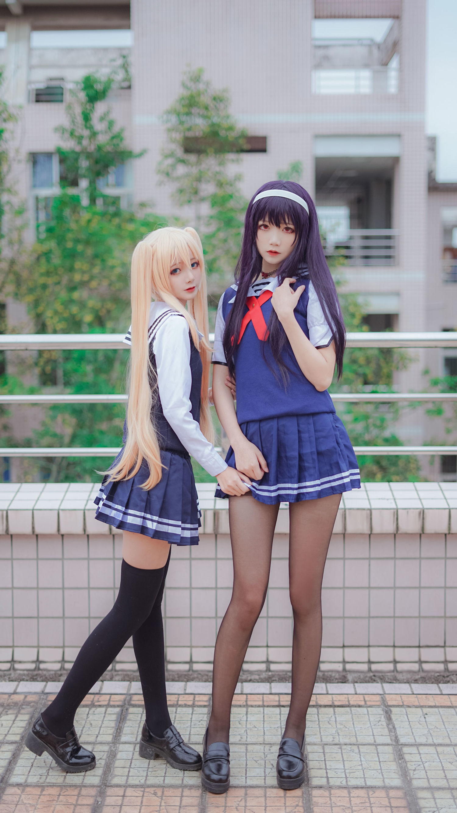  belle  COS] Pure Girl Wu Geng Bai Gui - Senpai School Uniform