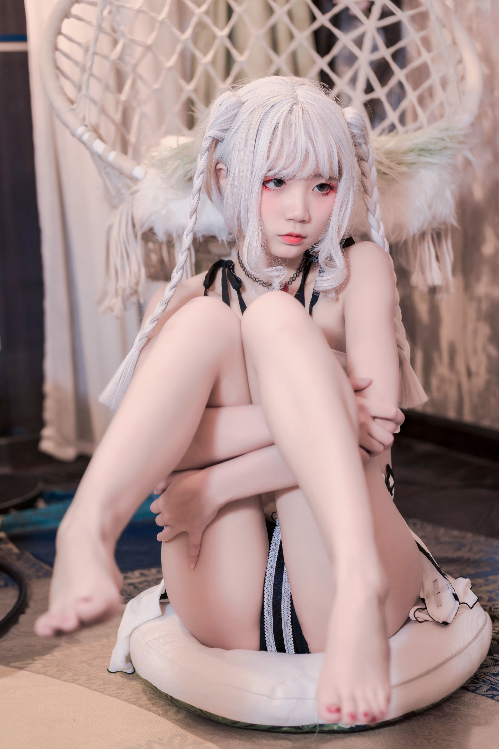 ロリータCOS] 清純少女五更百鬼 - 黒白
