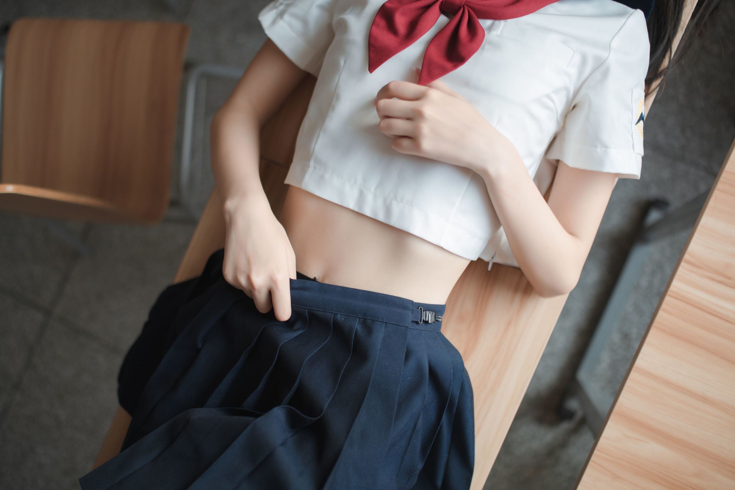  belle  Cosplay] Cô gái thanh khiết Vũ Canh Bách Quỷ - JK đồng phục