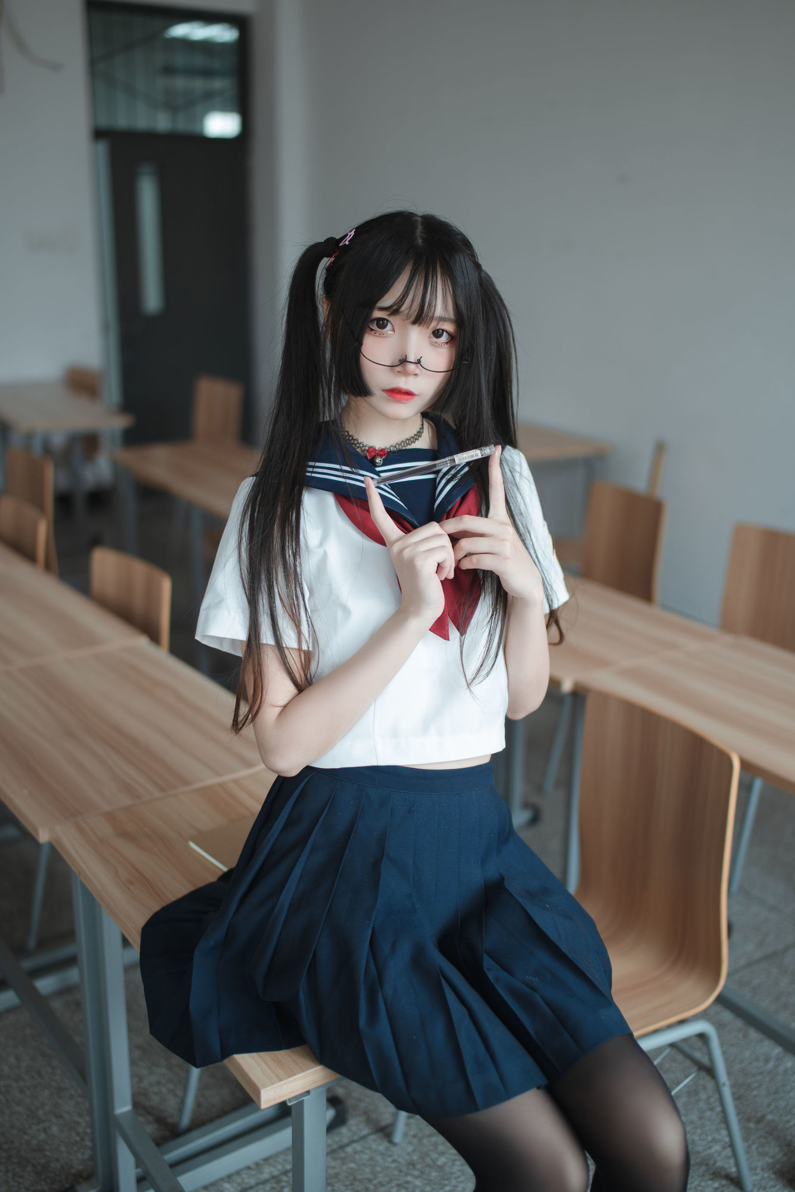  belle  Cosplay] Cô gái thanh khiết Vũ Canh Bách Quỷ - JK đồng phục