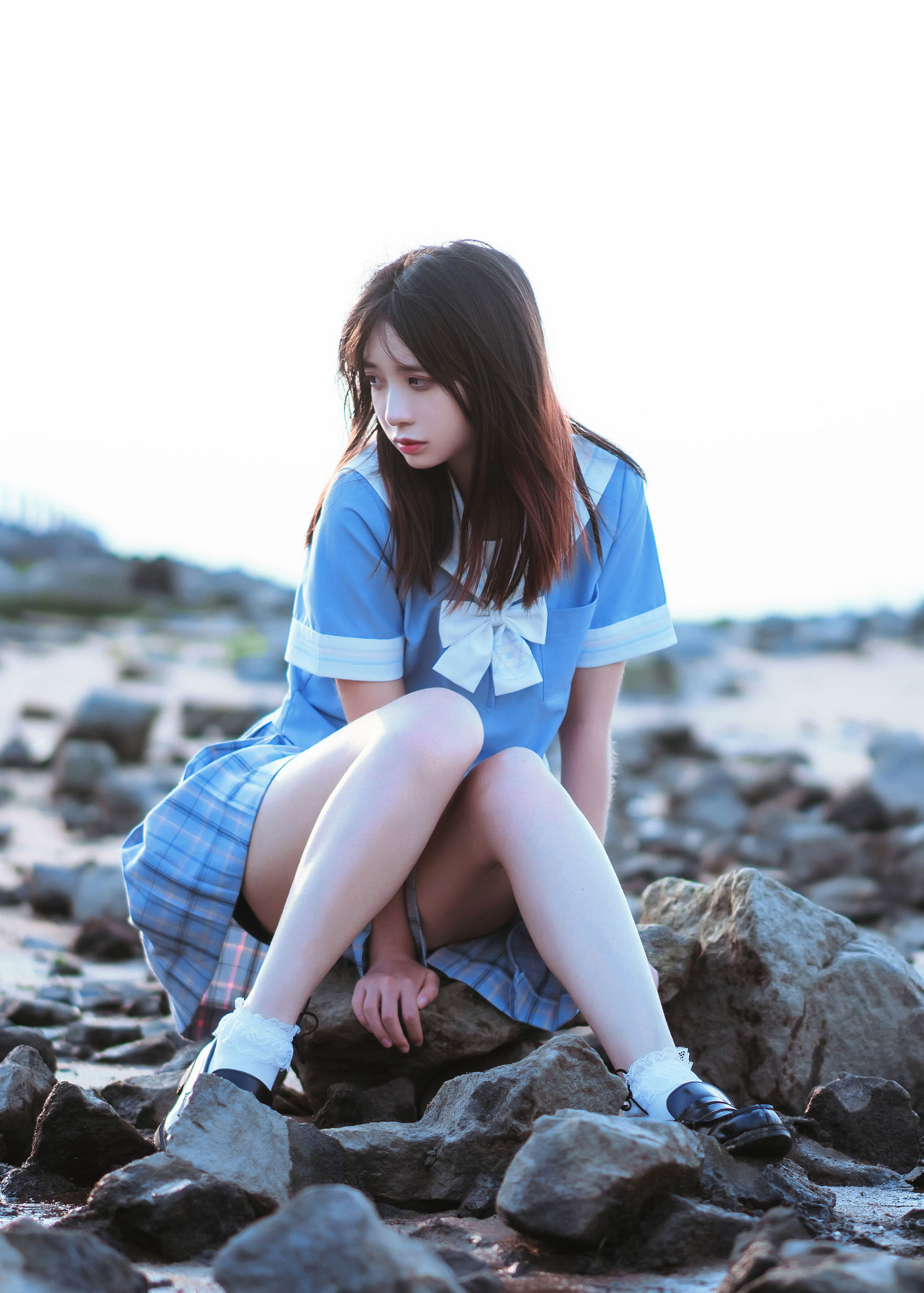 瘋貓ss 一起去海鷗島吧 校服海邊Cosplay
