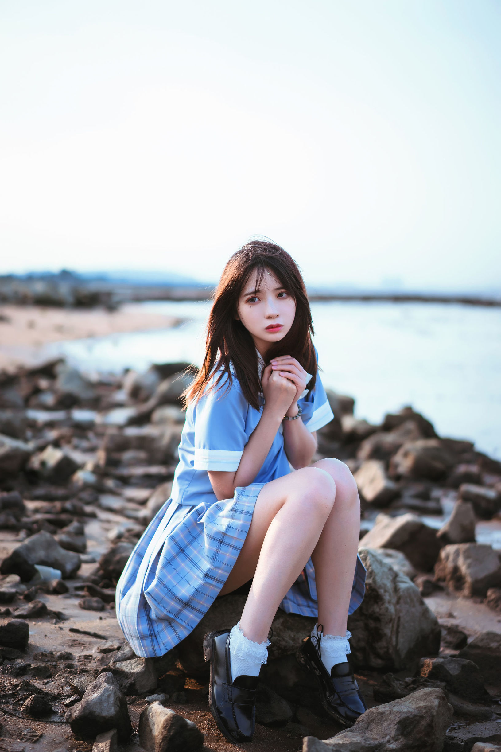 瘋貓ss 一起去海鷗島吧 校服海邊Cosplay