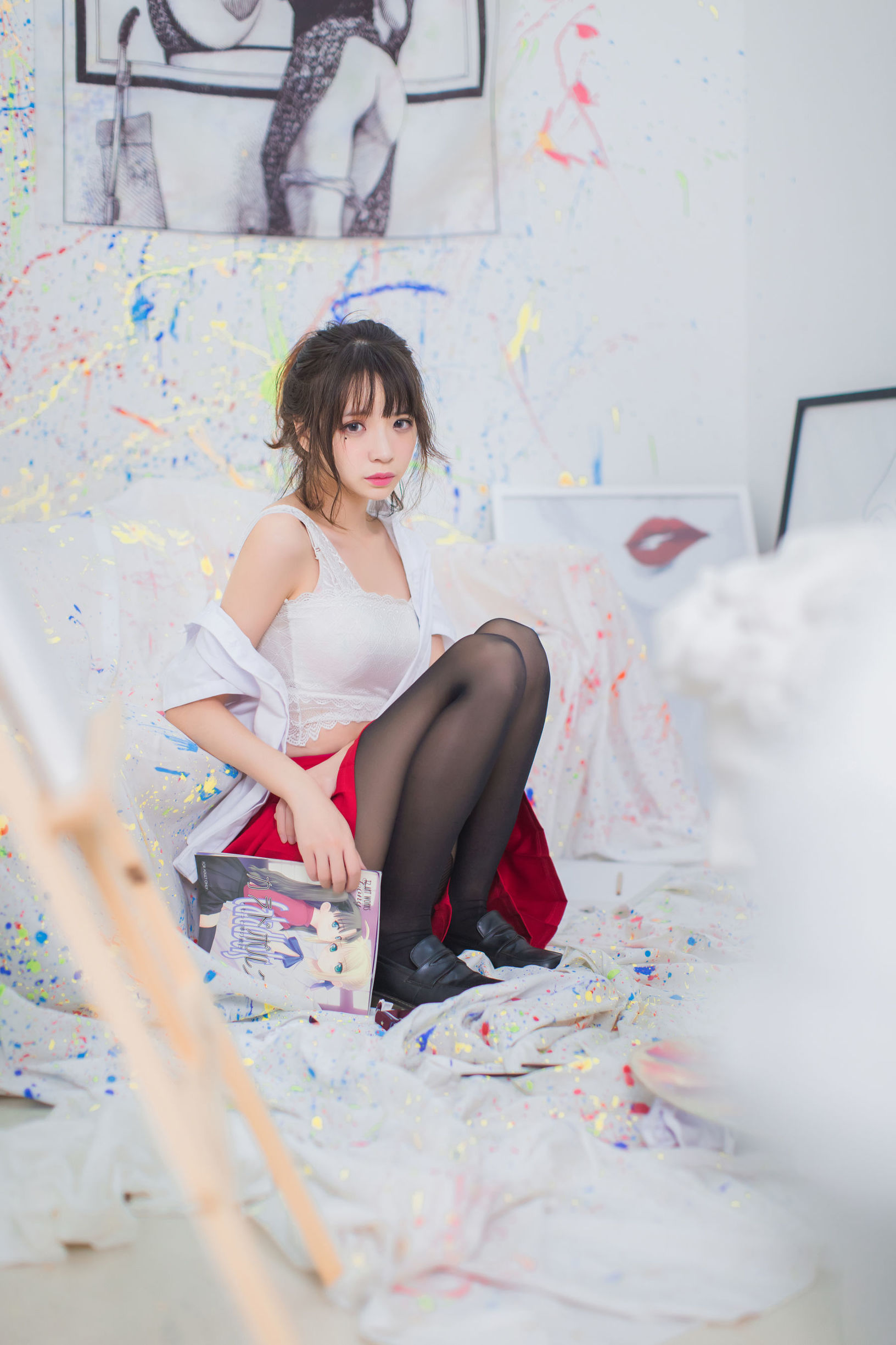 瘋貓ss 黑絲JK少女風寫真