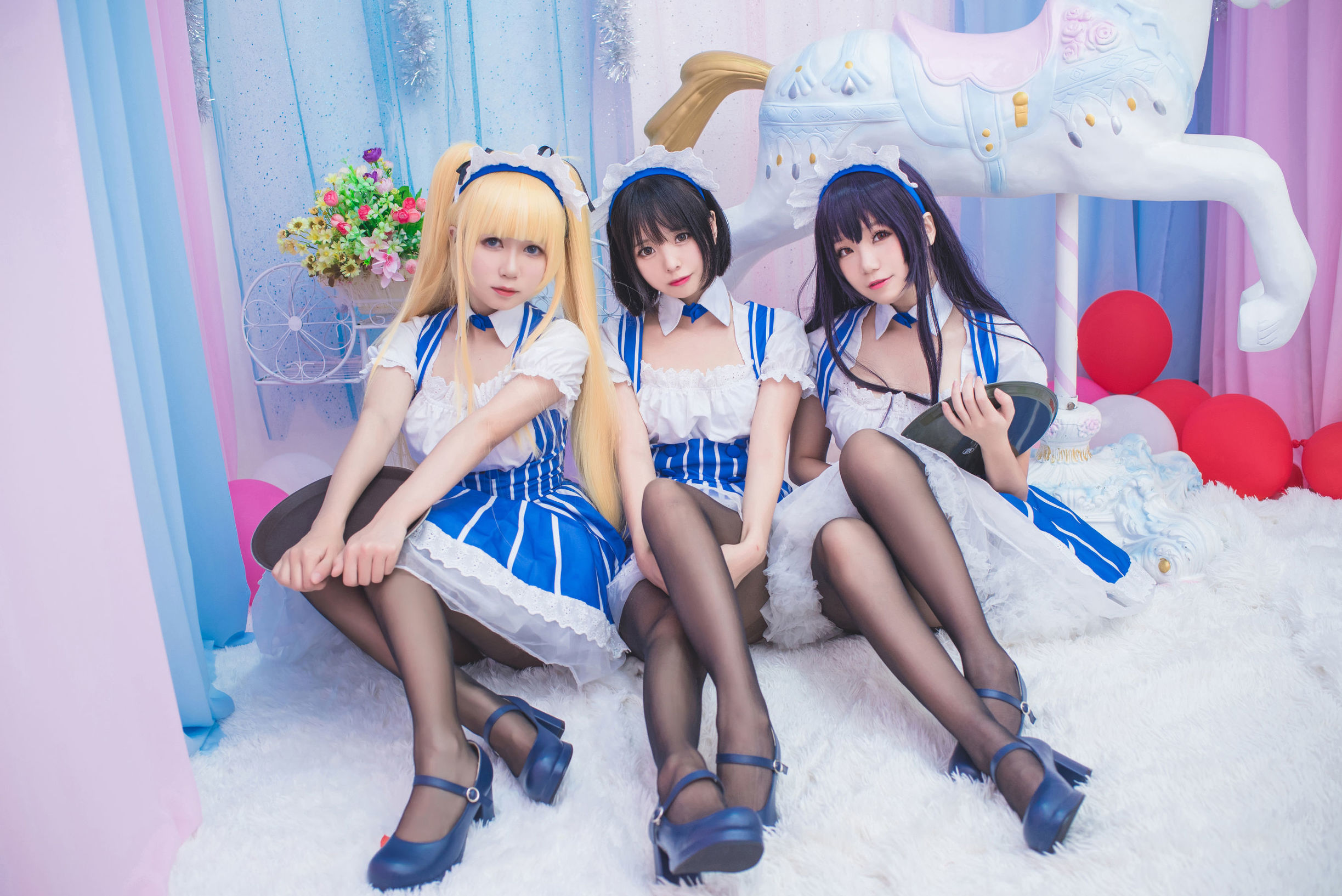  belle ta Cosplay] Bạch Kim Saki - Nữ hầu