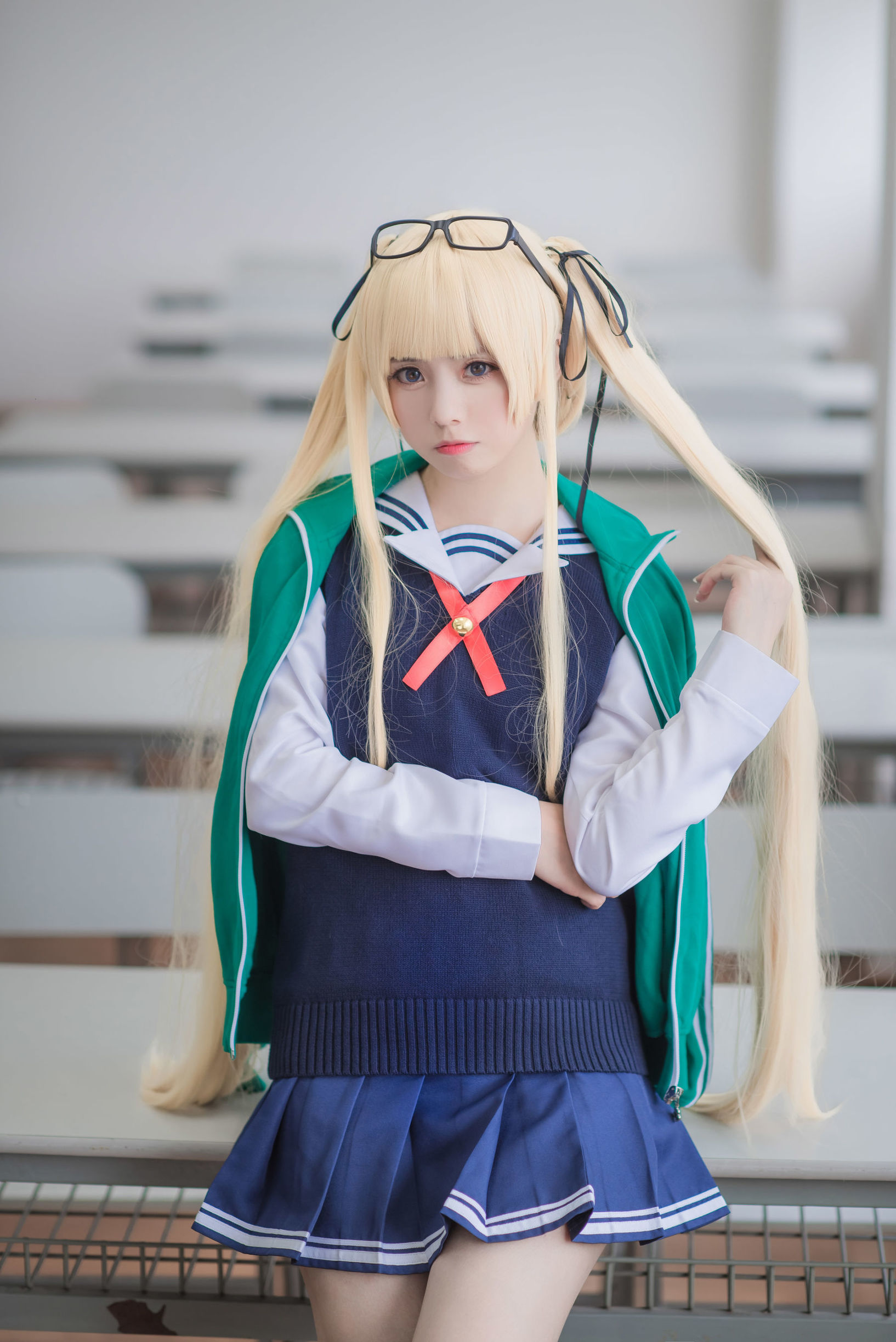  belle  Cosplay] Bạch Kim Saki - Đồng phục học sinh