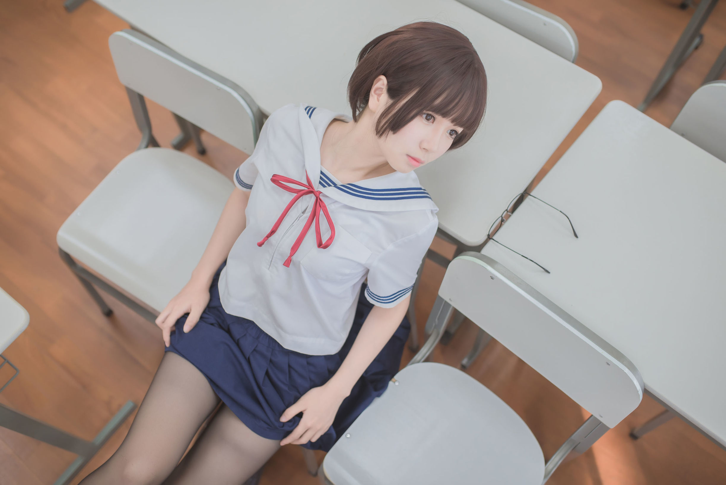  belle ta Cosplay] Platinum Saki - Mushroom Head Black Silk JK