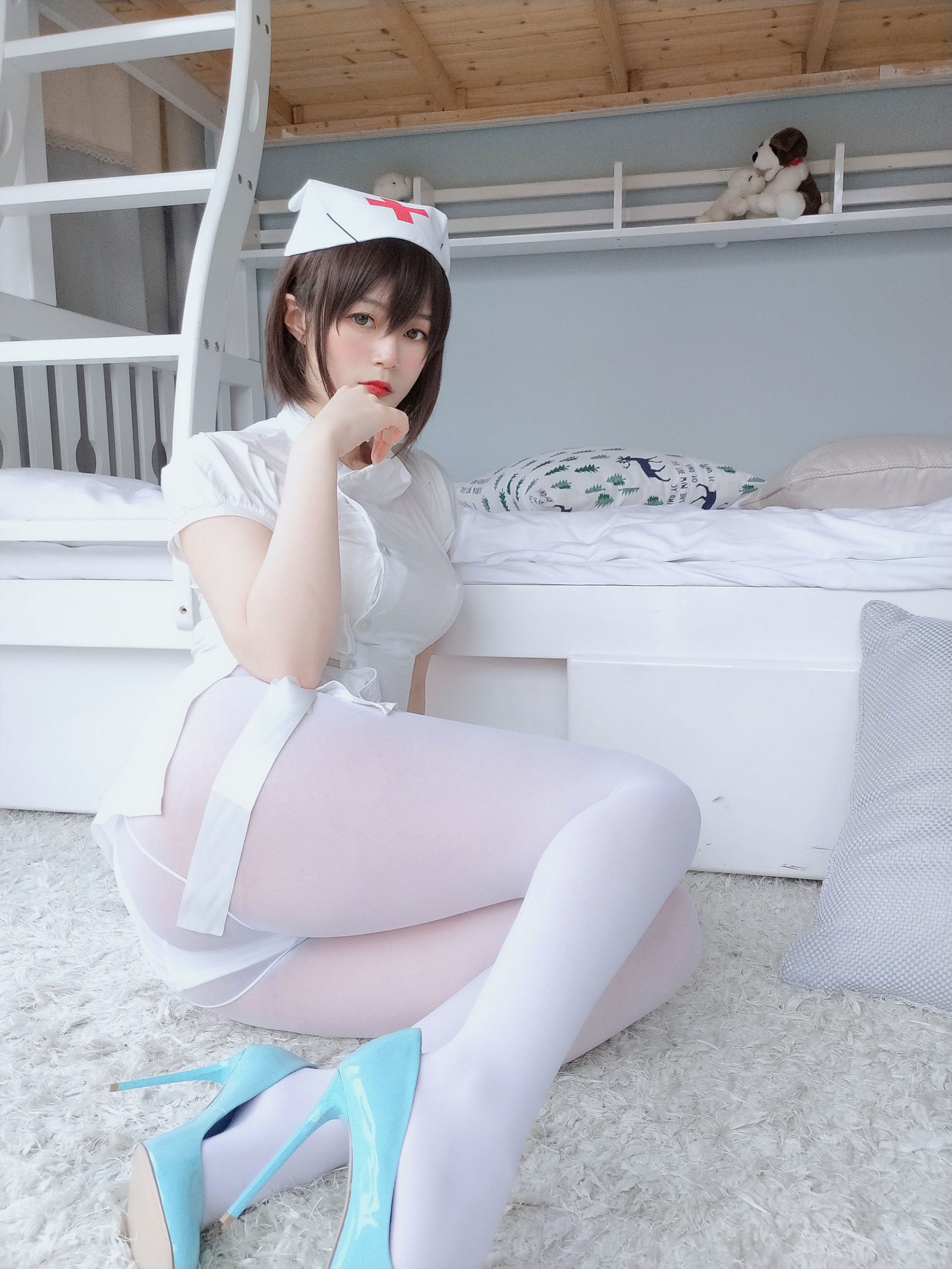  belle ta Cosplay] Baiyin - White Silk Little Nurse