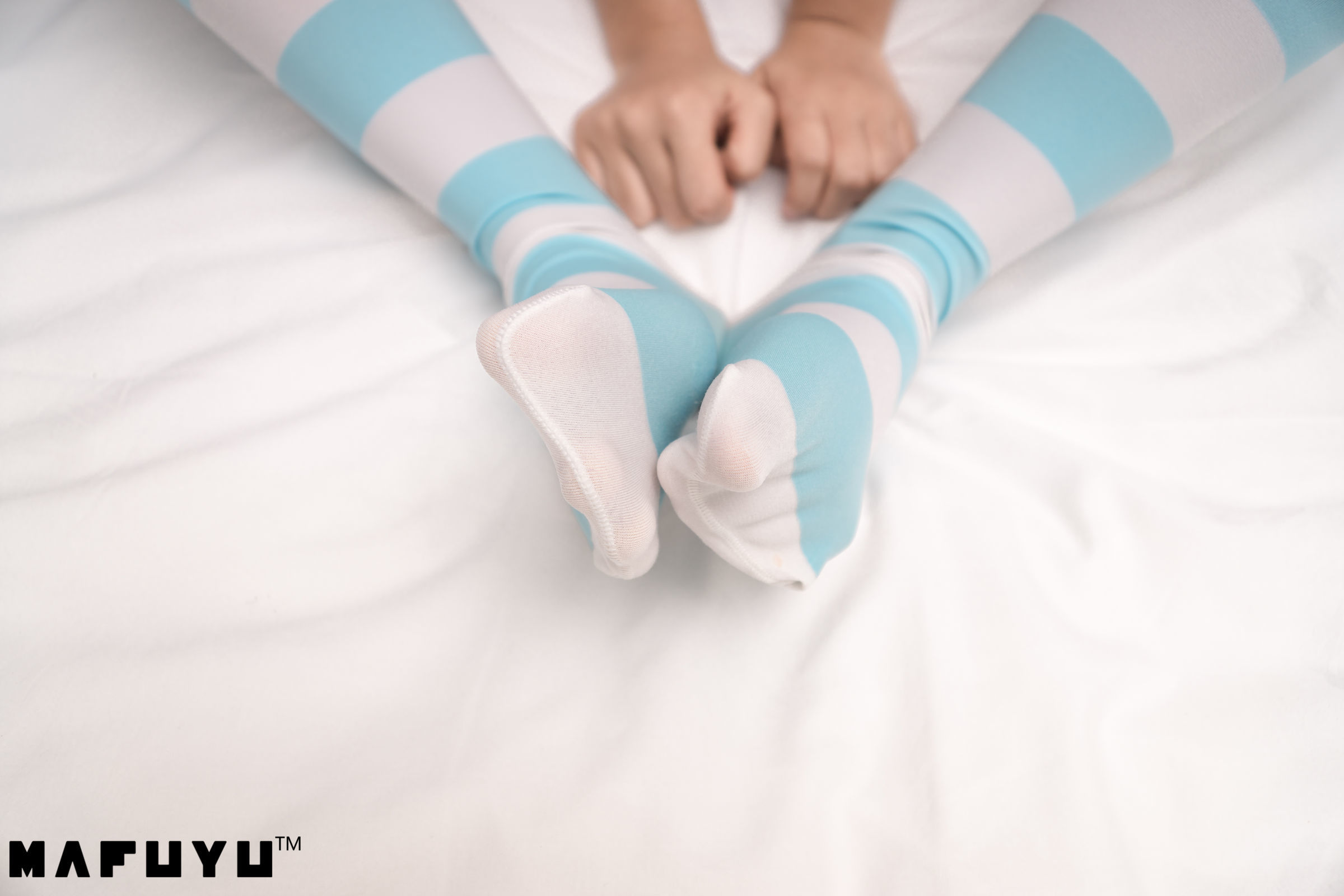  belle  Cosplay] Kagurazaka Mafuyu Bộ ảnh series sọc xanh trắng series photo set