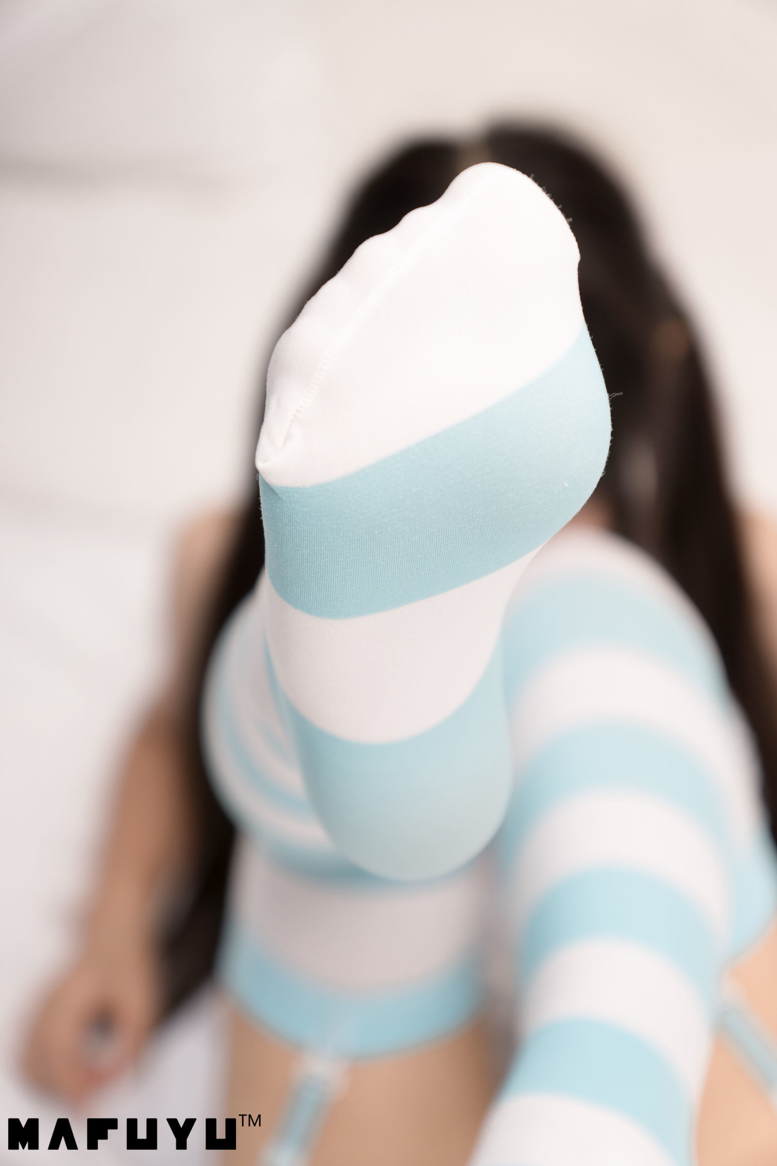  belle  Cosplay] Kagurazaka Mafuyu Bộ ảnh series sọc xanh trắng series photo set