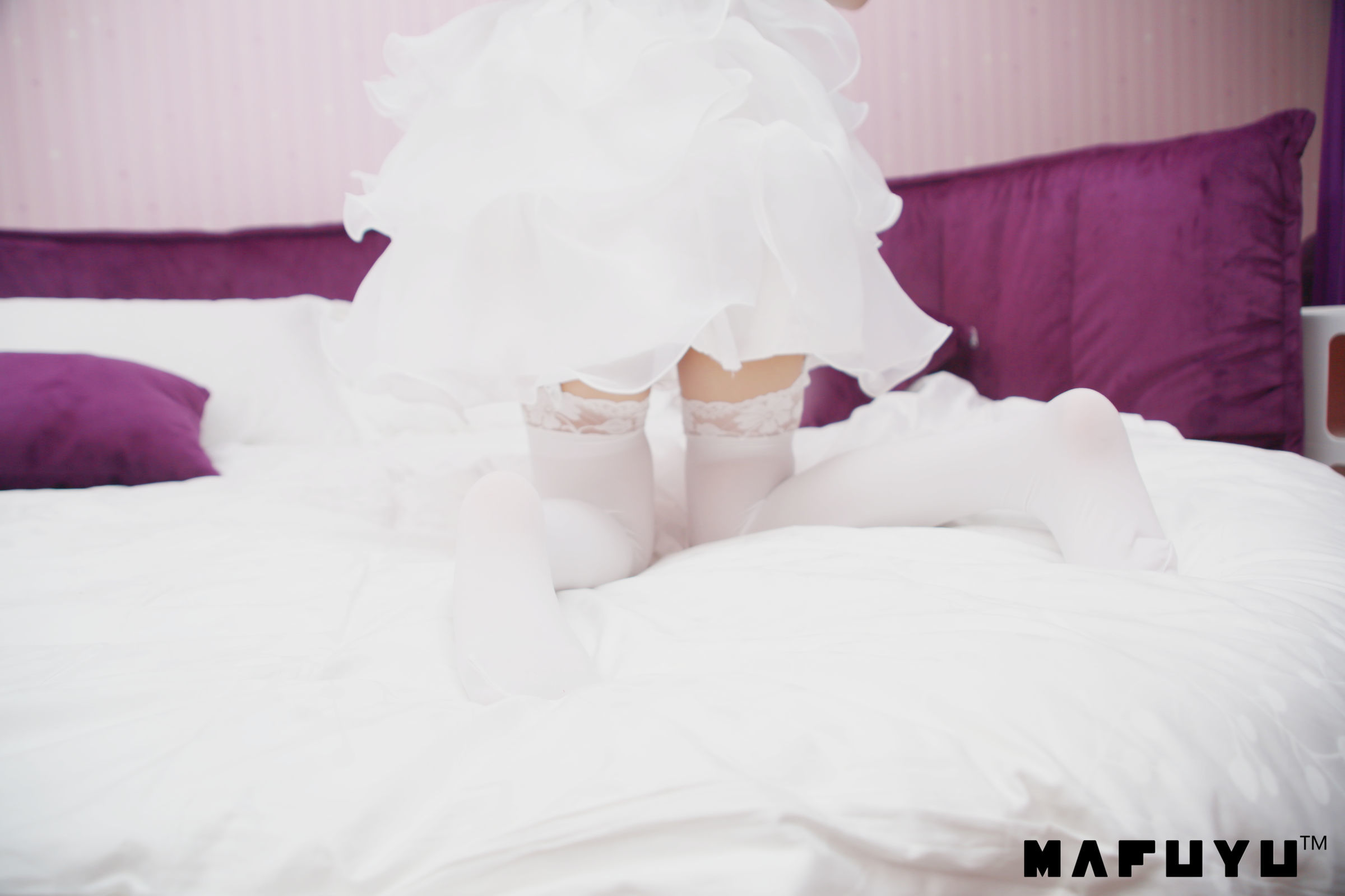  belle ta Cosplay] Kagura Ban Mafuyu Wedding Dress Series Photo Set