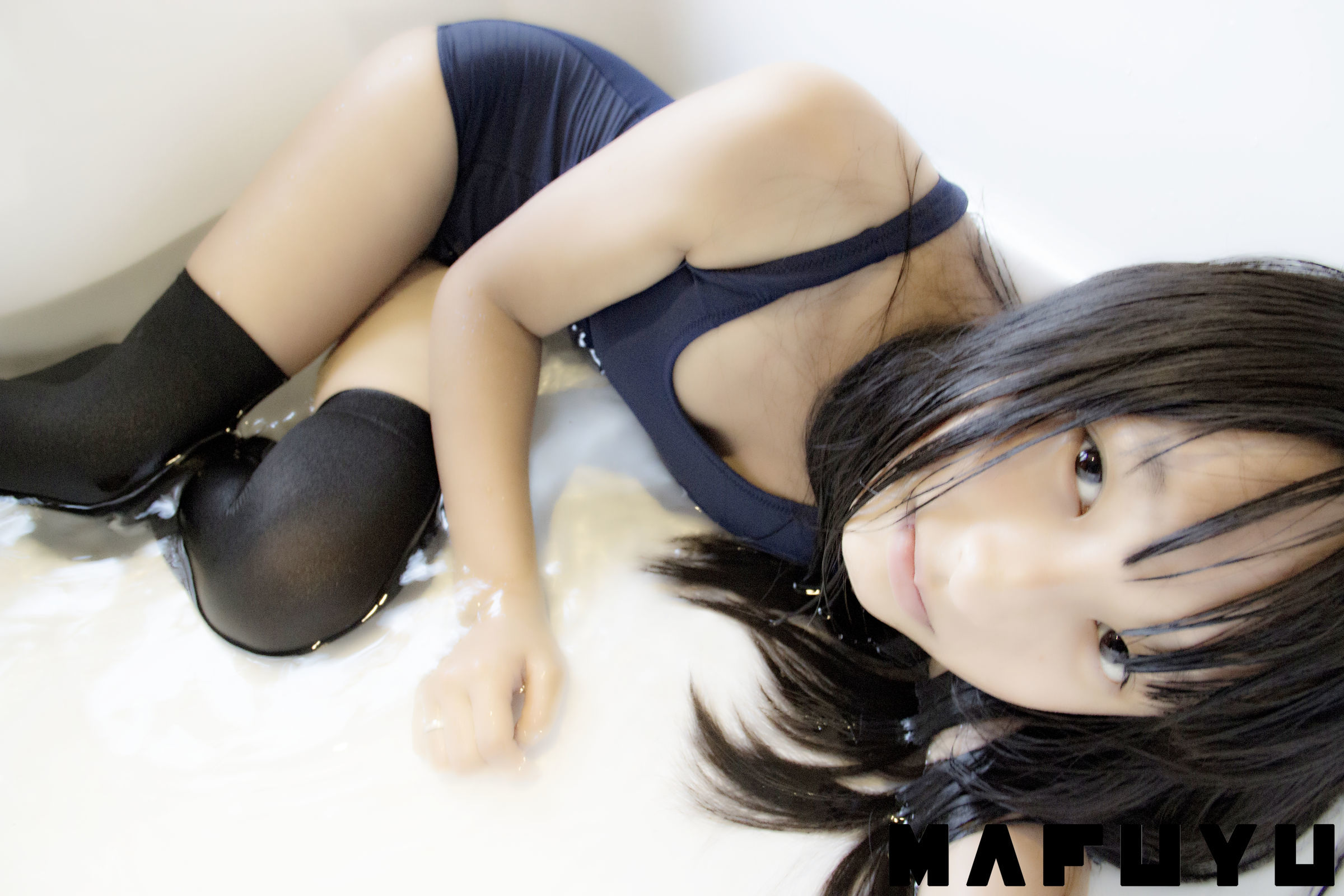 ロリコス] 神楽板真冬 ブルー&ホワイトのスクール水着 リセットシリーズセット