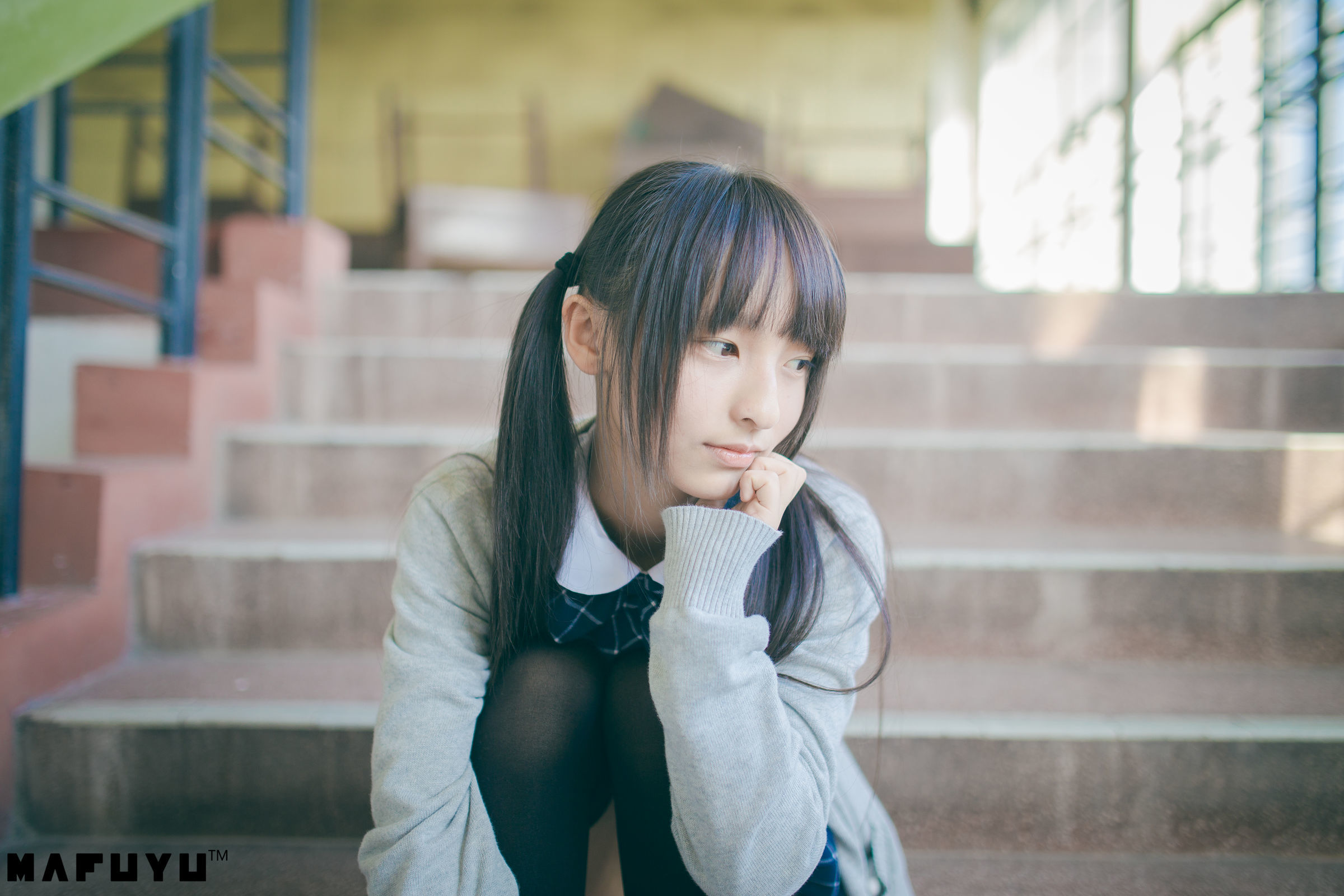  belle  COS] Kagura Ban Mafuyu - Bộ ảnh Series Áo đồng phục trường học Ánh Dương