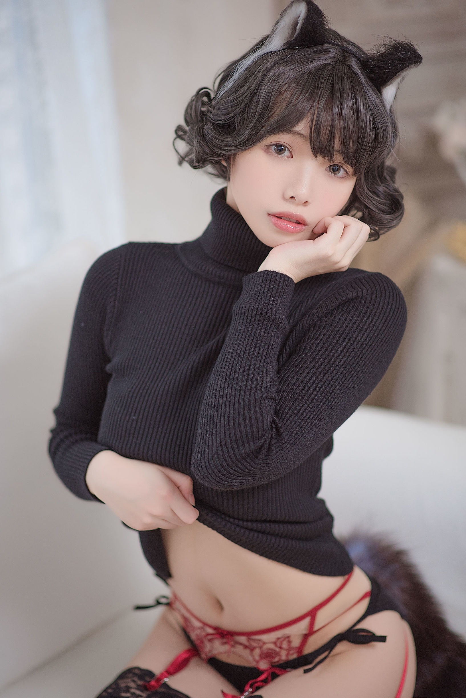 蘿莉COS] 雯妹 - 黑貓內衣