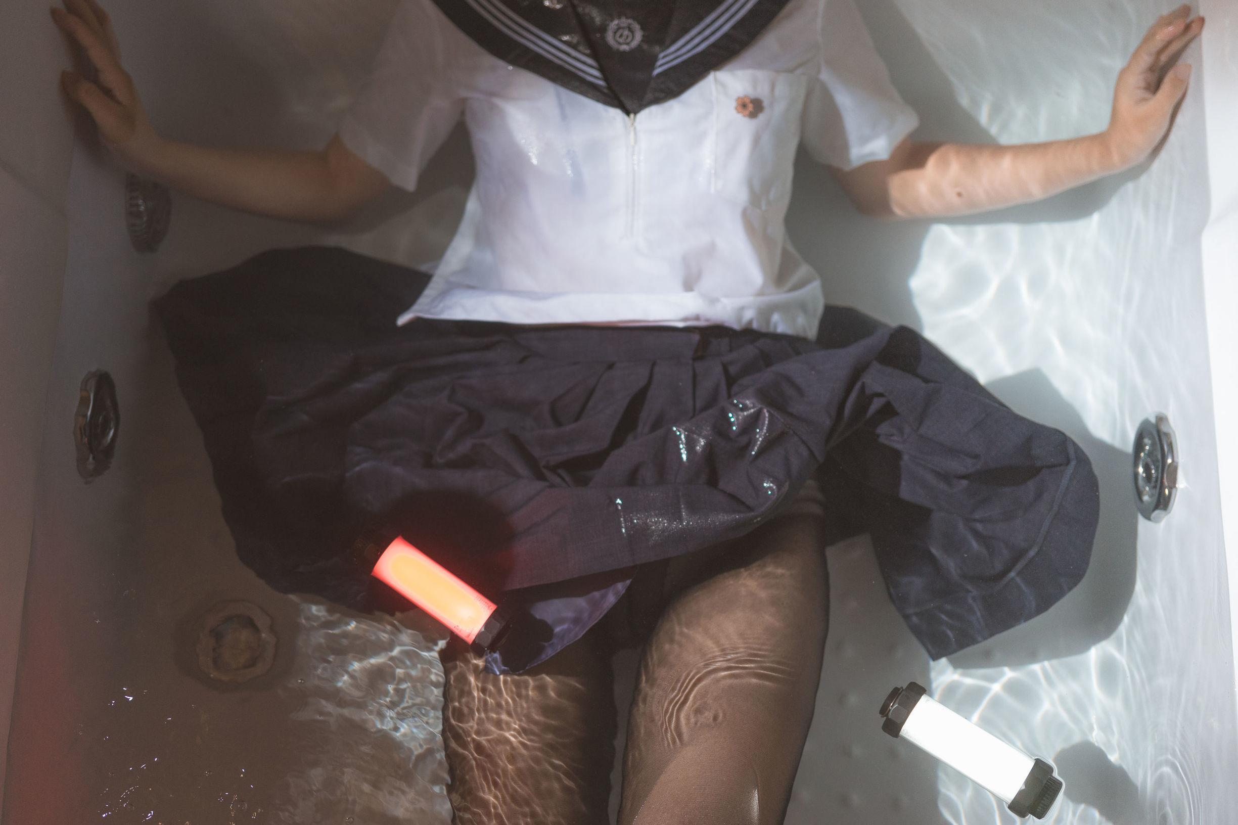  belle ta COS] Mianbing Xianer - Imaginary Girl Bathtub Black Silk
