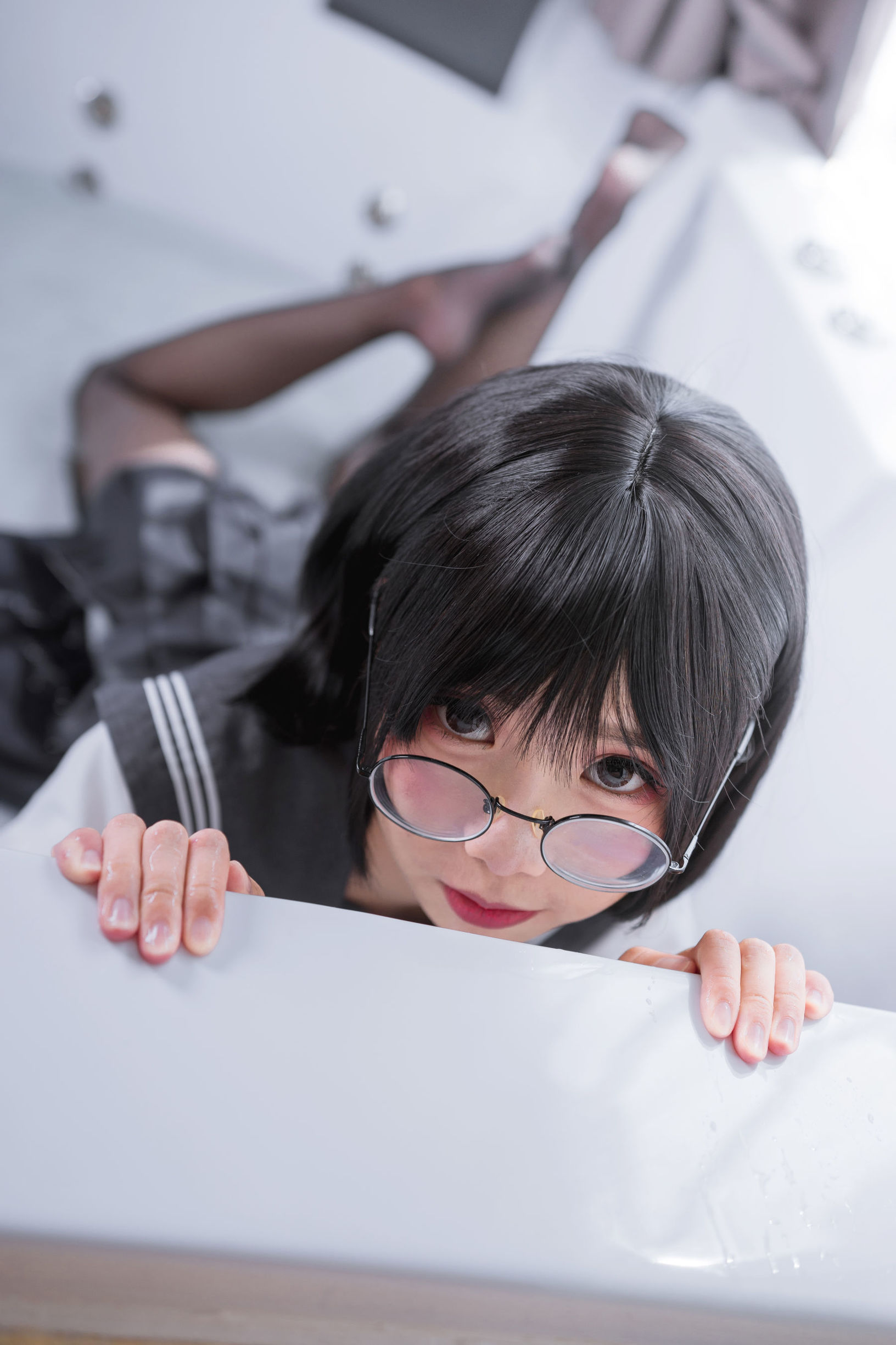 蘿莉COS] 麵餅仙兒 - 腦內少女 黑絲JK