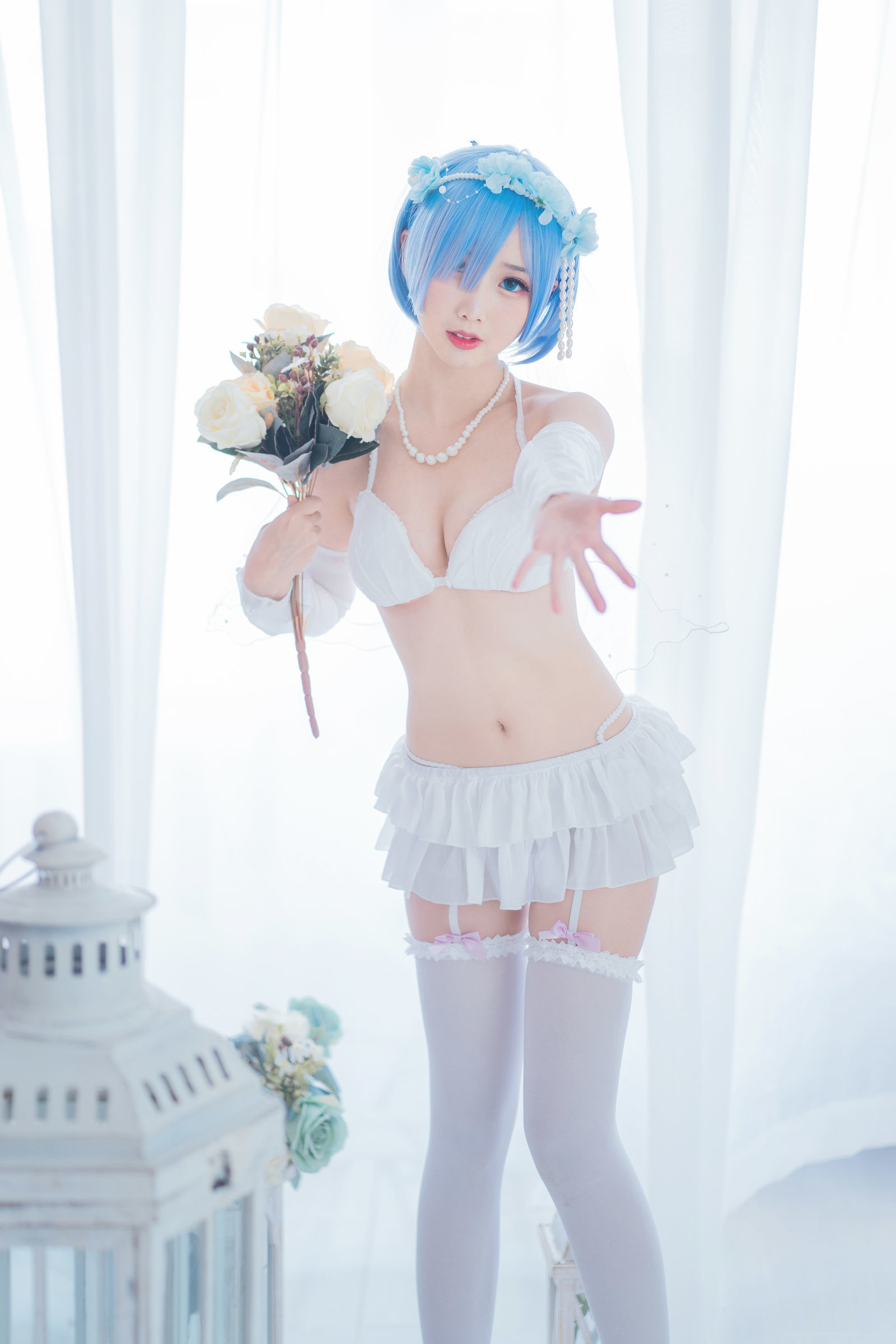 蘿莉COS] 麵餅仙兒 - 花嫁蕾姆